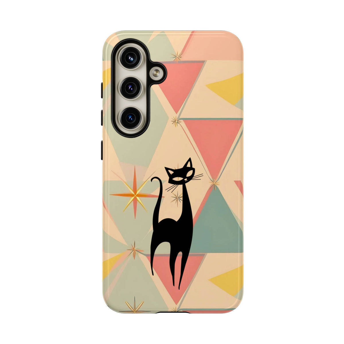 Atomic Cat Mid Mod Retro Cat Phone Case | Tough Cases with Vintage Vibe | Ideal for Cat Lovers - Mid Century Modern Gal