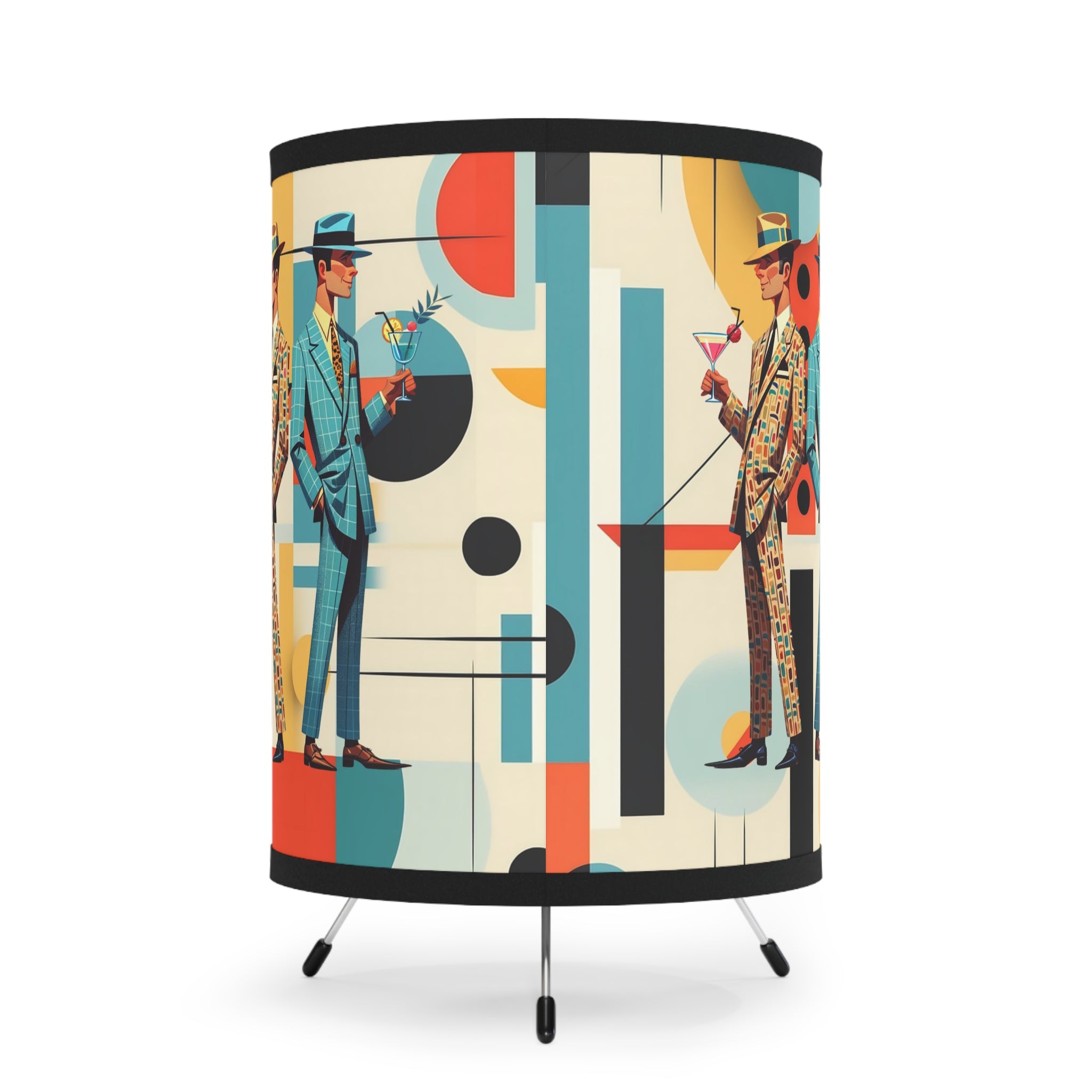 Mid Century Modern Bauhaus Mod Gentleman MCM Bar Kitschy Tripod Lamp - Mid Century Modern Gal