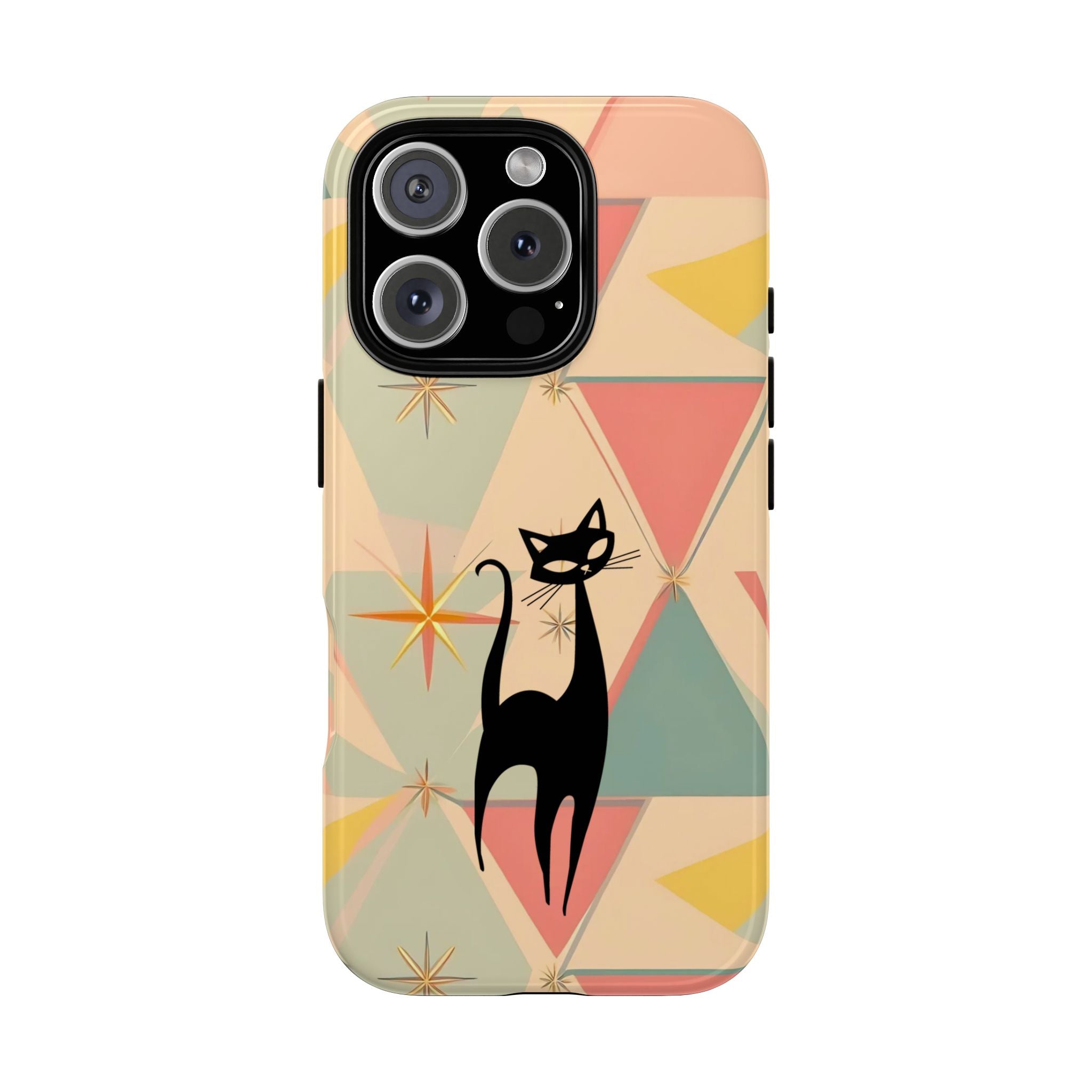 Atomic Cat Mid Mod Retro Cat Phone Case | Tough Cases with Vintage Vibe | Ideal for Cat Lovers - Mid Century Modern Gal