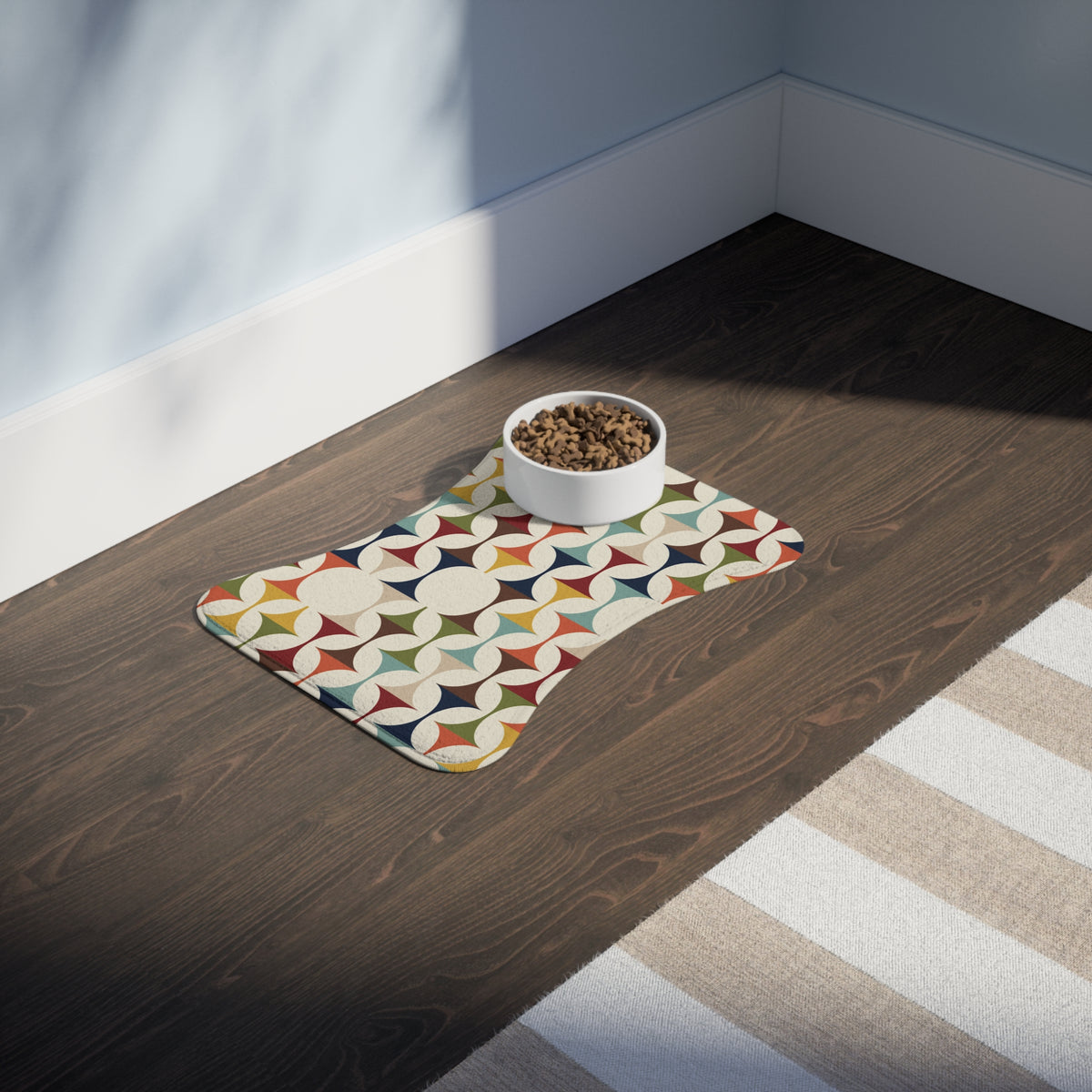 Scandinavian Design Geometric Pet Feeding Mats - Mid Century Modern Gal