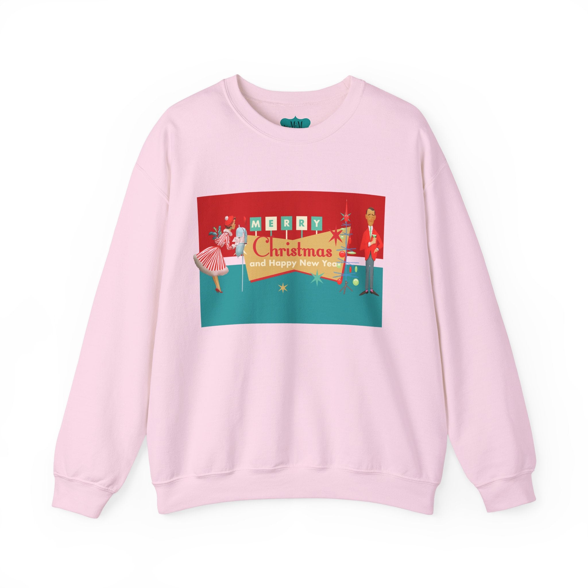 Merry Christmas Sweatshirt, Unisex Holiday Pullover, Cozy Gift for Him and Her, Christmas Party Wear, New Year Apparel, Festive Sweater - Mid Century Modern Gal