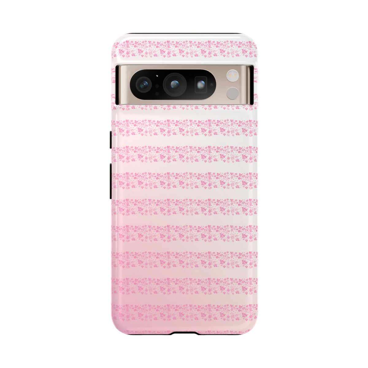 Pink Pyrex Gooseberry Striped Phone Case, Stylish Phone Cover, Tough Protective Case, Cute Cell Phone Case, Trending Gift for Her