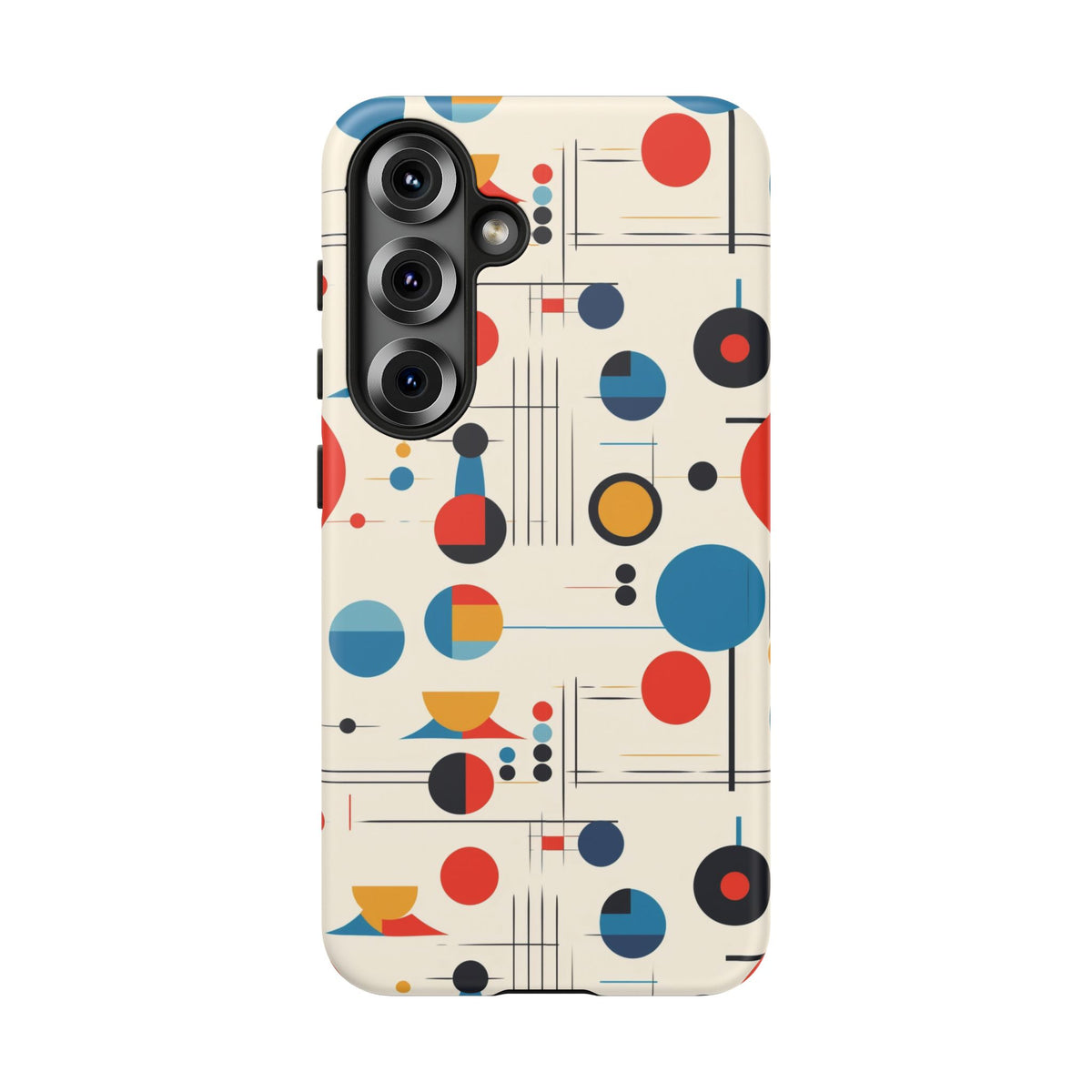 Mid Mod Bauhaus Designed iPhone, Samsung, Pixel Retro Phone Tough Cases