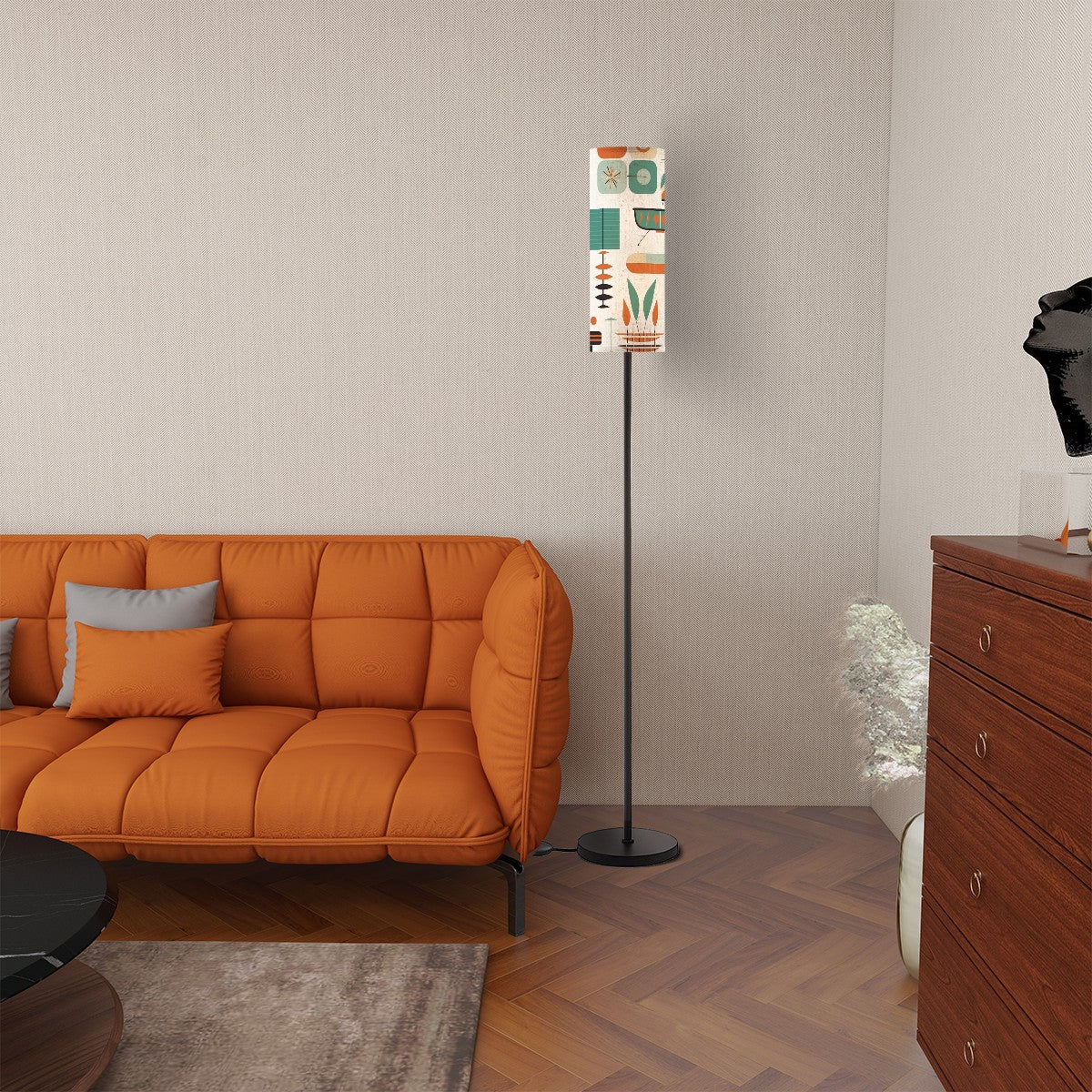 Mid Century Modern Minimalist, Modernist, Retro Floor Lamp With Remote Control - Mid Century Modern Gal
