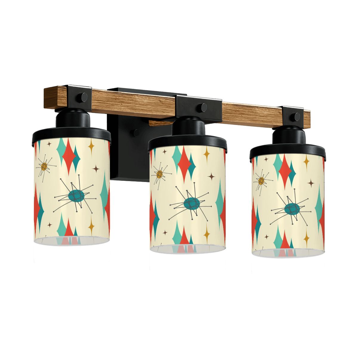 Mid Century Modern Franciscan Starbust Vanity Light Fixture - Mid Century Modern Gal