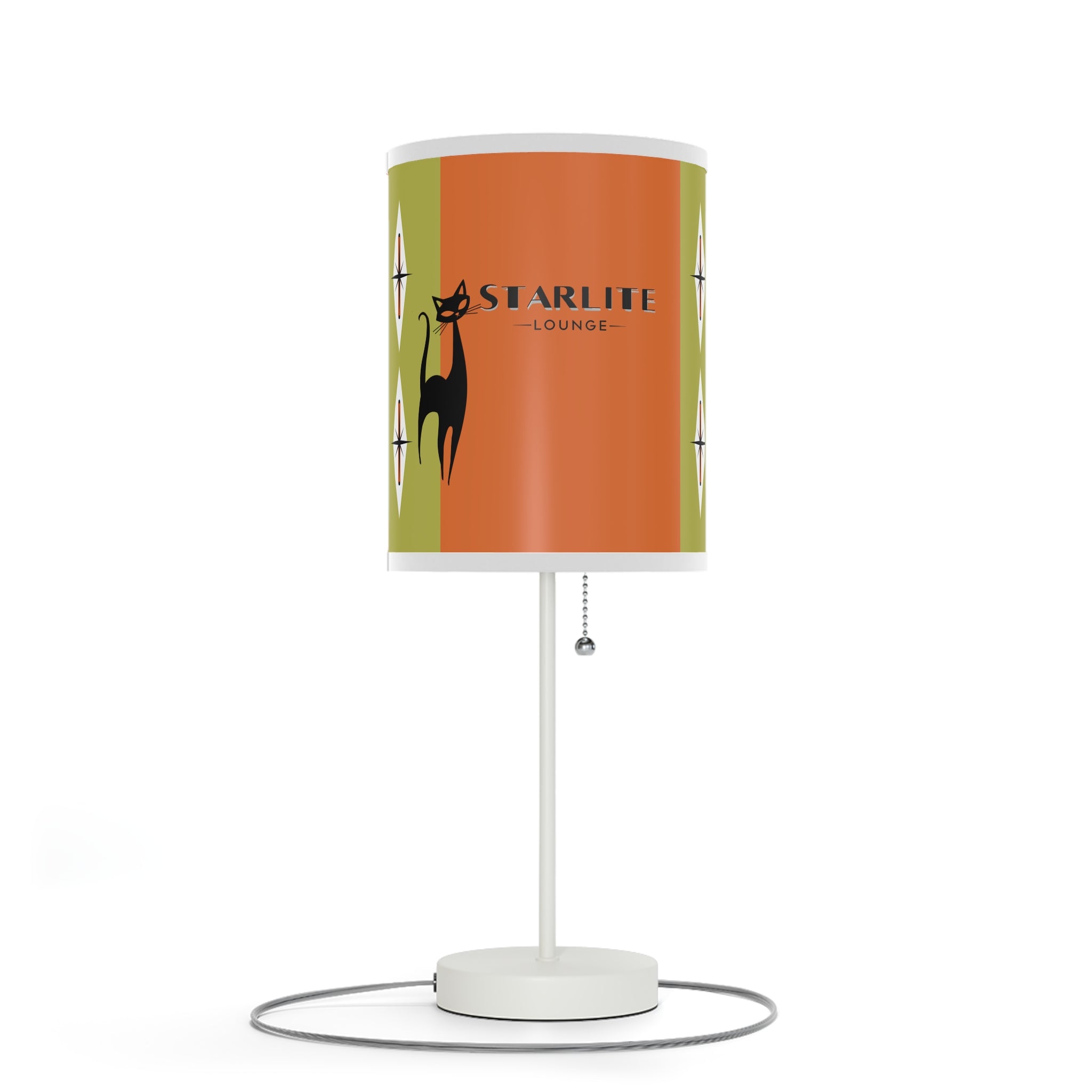 Atomic Cat Starlite Lounge, Mid Century Modern Retro Cat Design Table Lamp - Unique Home Decor for Cat Lovers - Mid Century Modern Gal