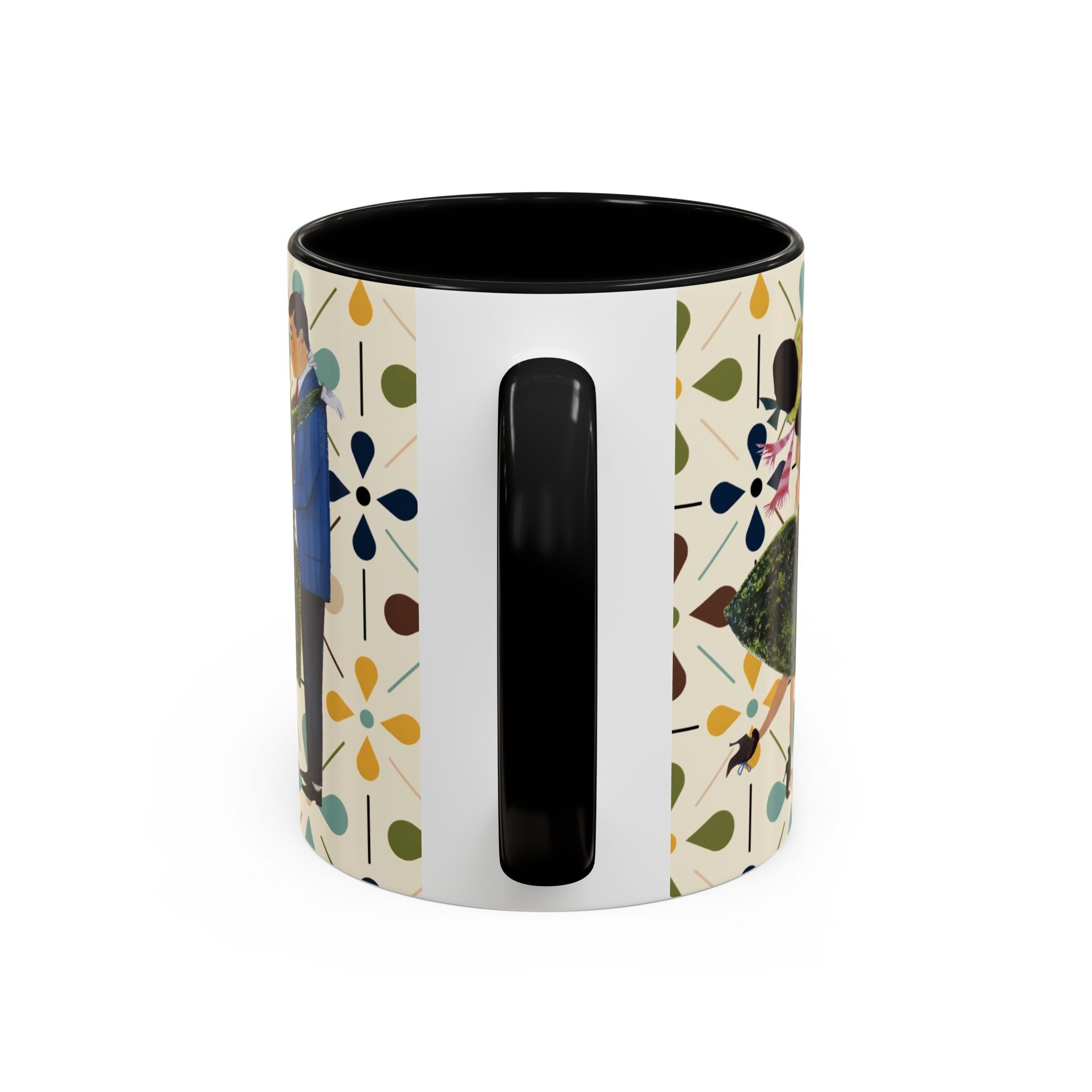 Mid Century Modern 50s Christmas Scandi Flower Kitschy Mug - Mid Century Modern Gal
