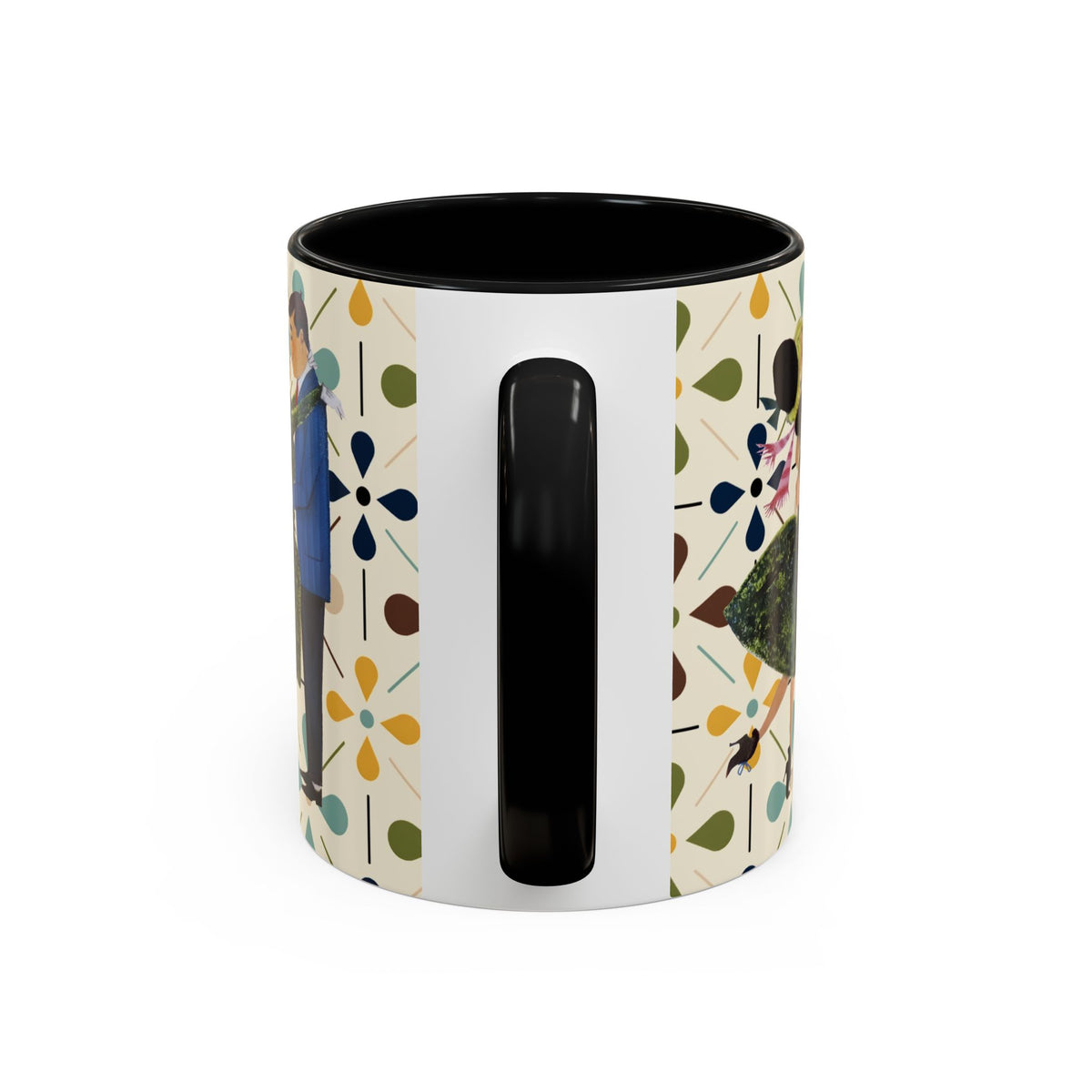 Mid Century Modern 50s Christmas Scandi Flower Kitschy Mug - Mid Century Modern Gal