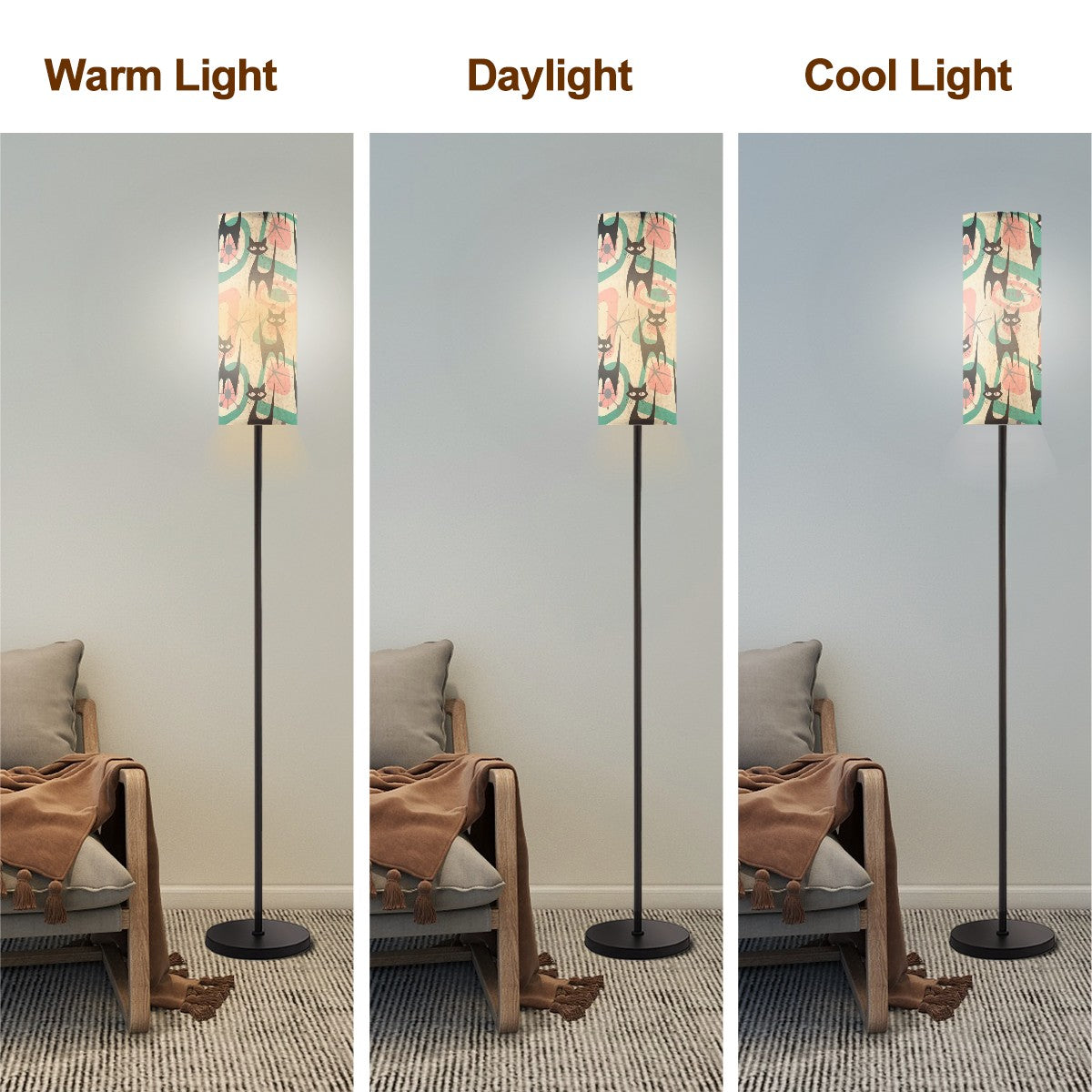 Atomic Kitschy Cats Mid Century Modern Floor Lamp Modern Standing Lamp - Mid Century Modern Gal
