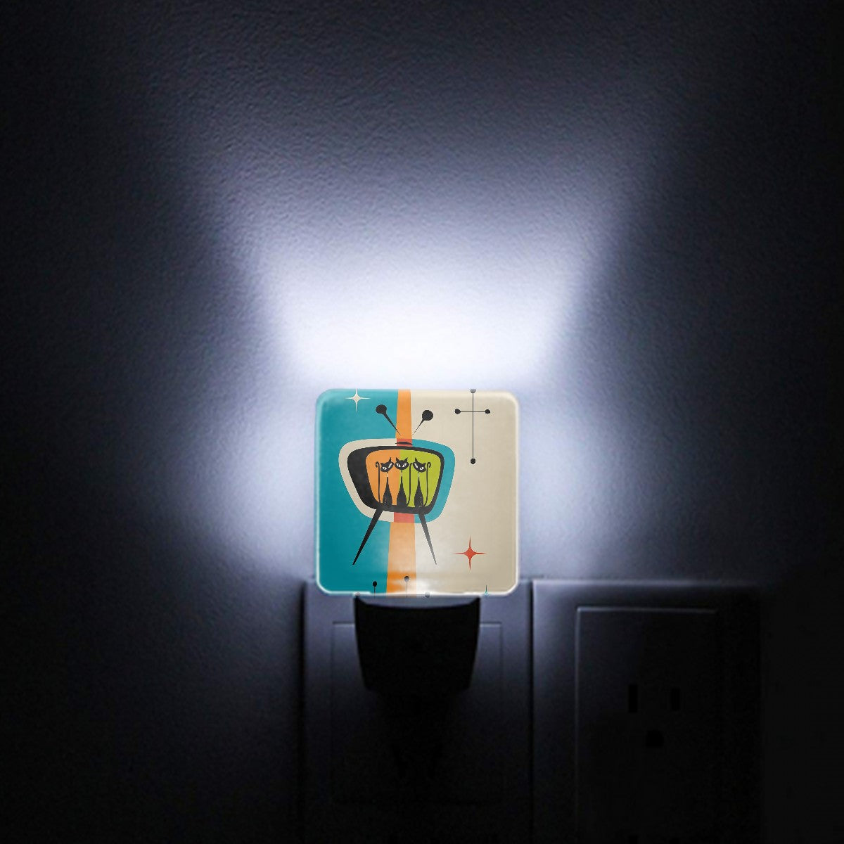 Atomic Cat Kitschy Fun LED Night Light Set of 2 - Mid Century Modern Gal