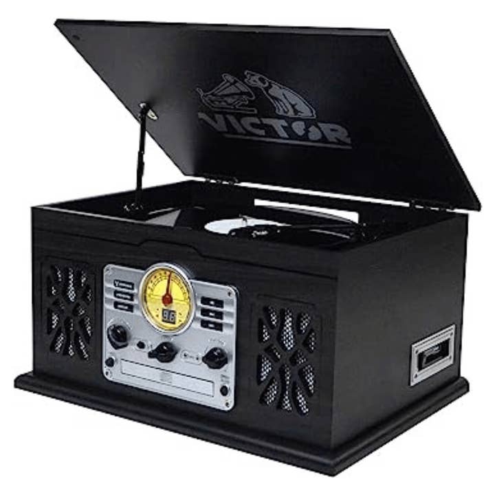 Wholesale Victor State 7-in-1 Wood Music Center with 3-Speed Turntable