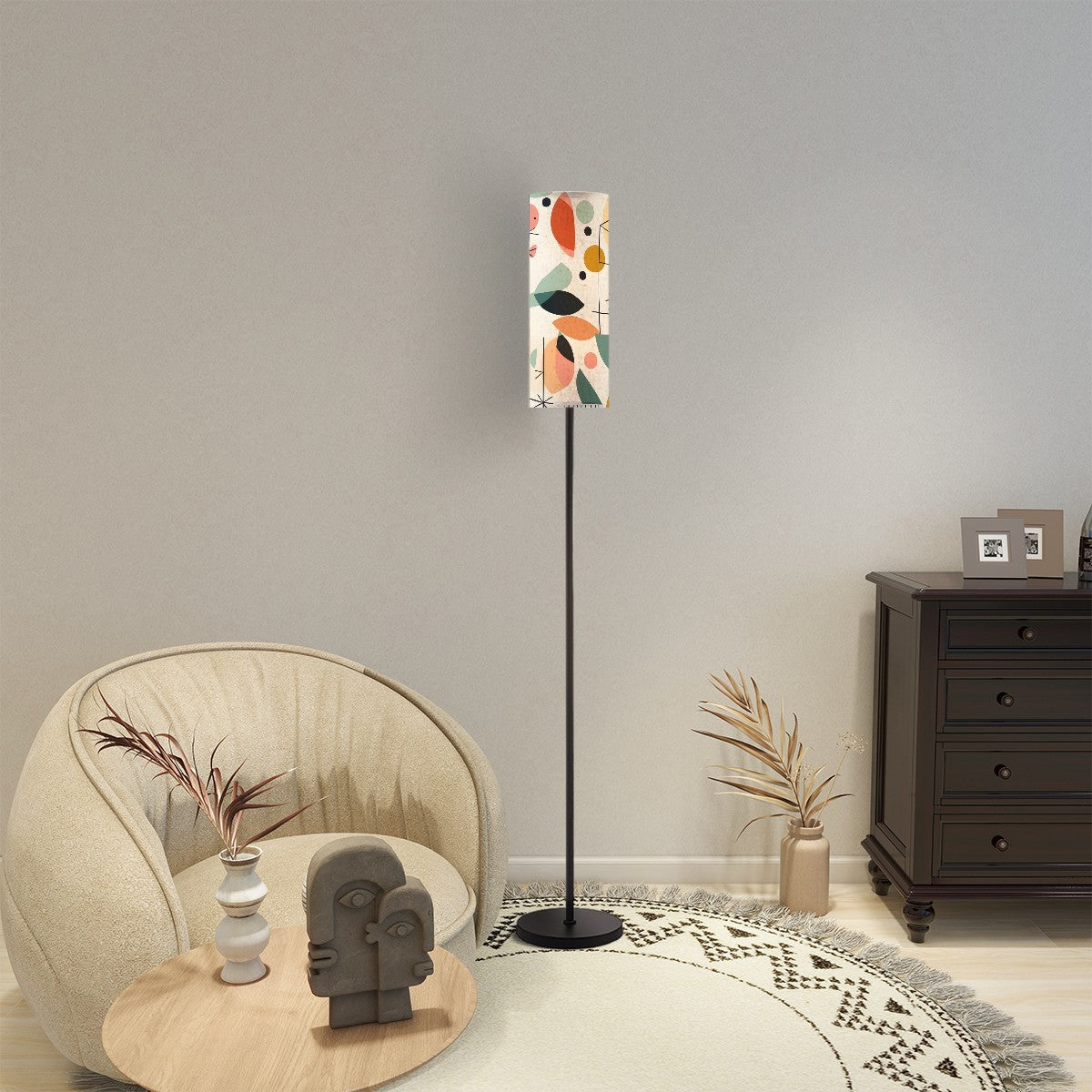 Mid Century Modern Modernist Floor Lamp, Geometric Retro Style - Mid Century Modern Gal