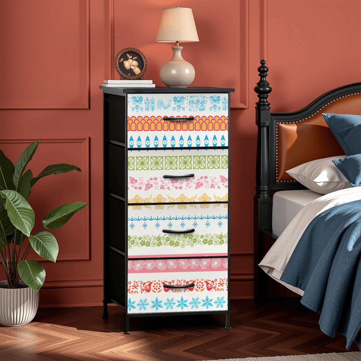 Pyrex Lover Collector Kitschy Mod 4-Drawer Dresser - Mid Century Modern Gal