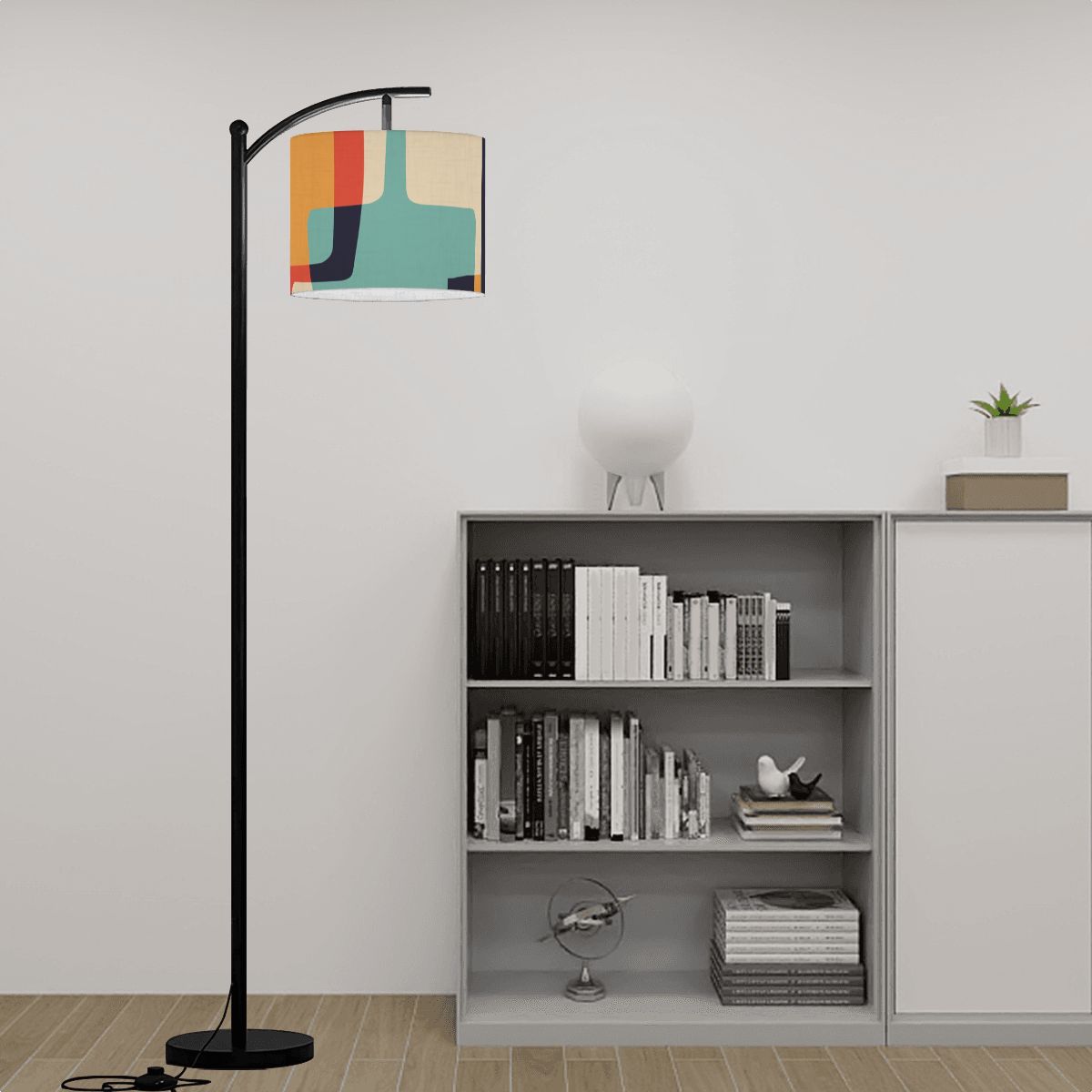 Mid Century Modern Geometric Mod Designed Modern Lamp SHADE ONLY - For Arc Floor Lamps Only - Mid Century Modern Gal