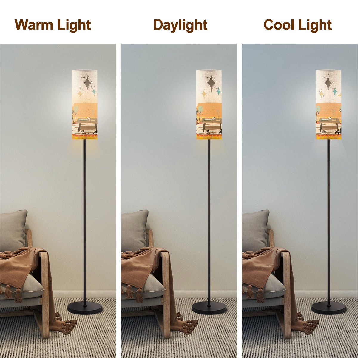 Mid Century Mod Atomic Kitschy Cats, Livingroom, Bedroom Office MCM Floor Lamp - Mid Century Modern Gal