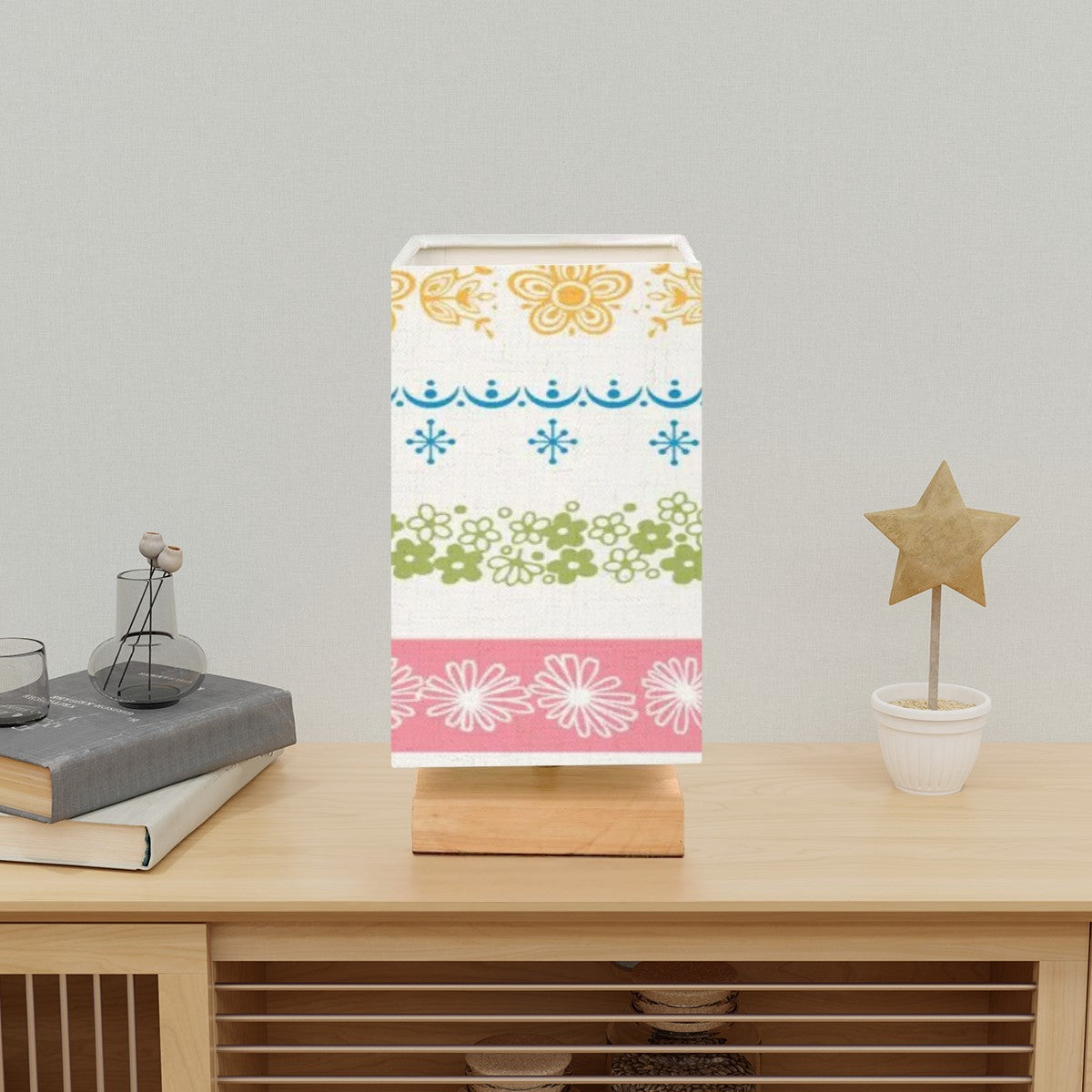 Pyrex Lover Kitschy Mod Kitchen Counter Square Table Lamp - Mid Century Modern Gal