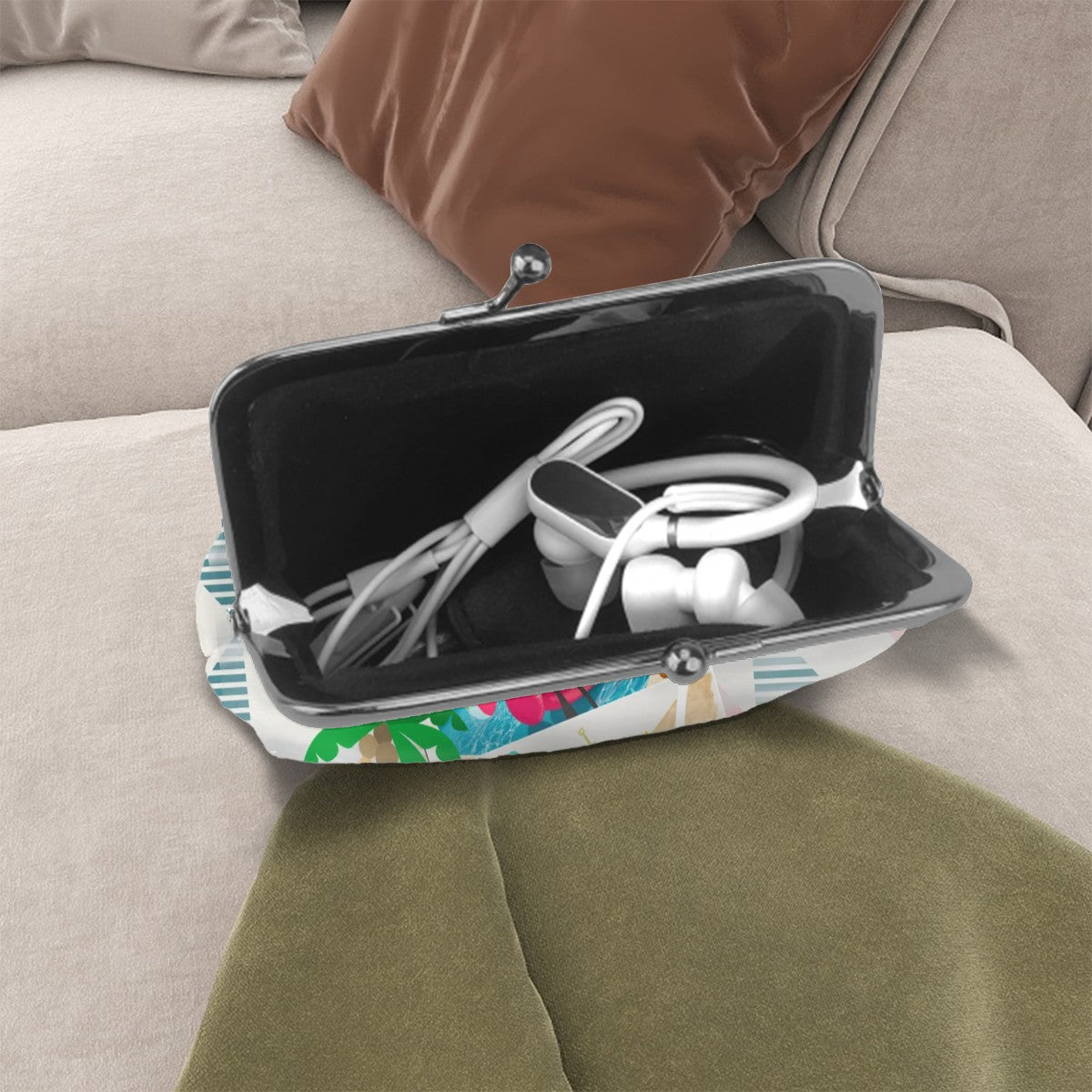 Old Palm Springs Hotel Retro Summer Vibes, Atomic Cats Mid Mod Coin Purse - Mid Century Modern Gal