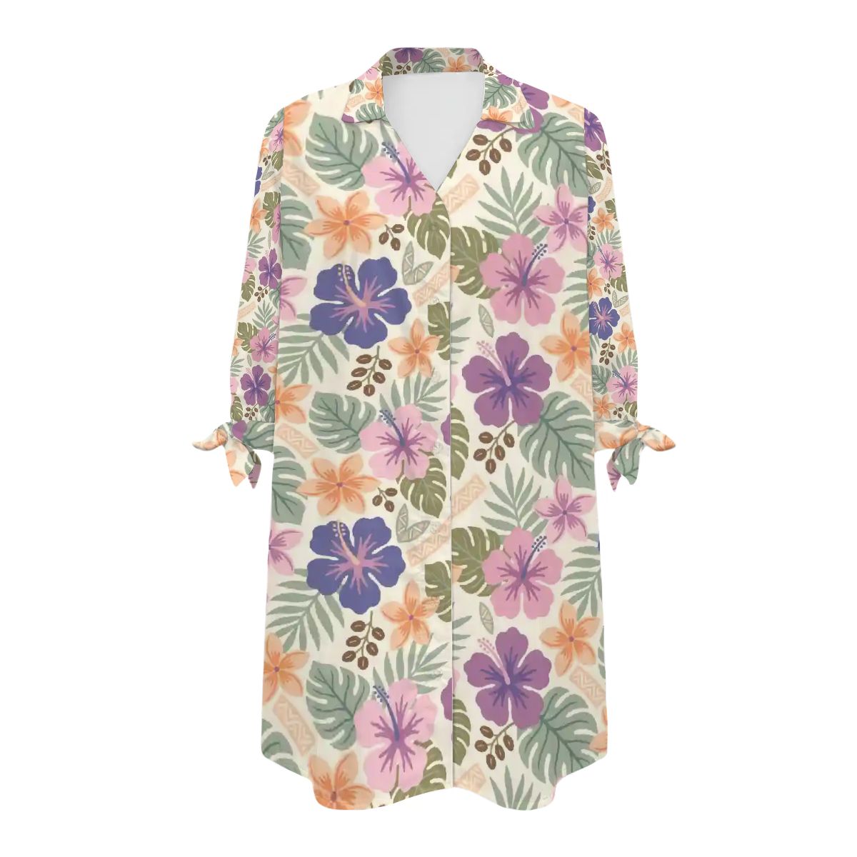 Retro Tropical Tiki Summer, Hawaiian Hibiscus Purple Women&