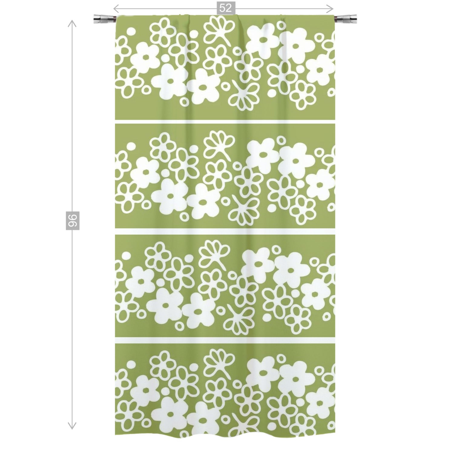 Pyrex Crazy Daisy Single Panel Curtain - Mid Century Modern Gal