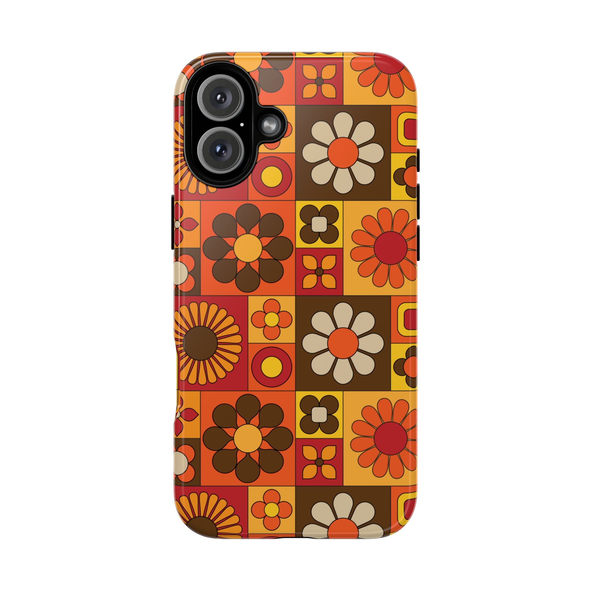 Retro 70s Mid Mod Floral Phone Case | Tough Cases for Flower Lovers