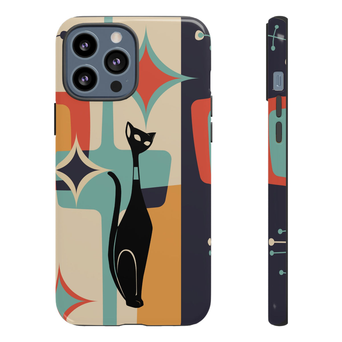 Atomic Cat, Sexton Cat, Mid Mod, Retro Geometric, Starburst Tough Phone Cases