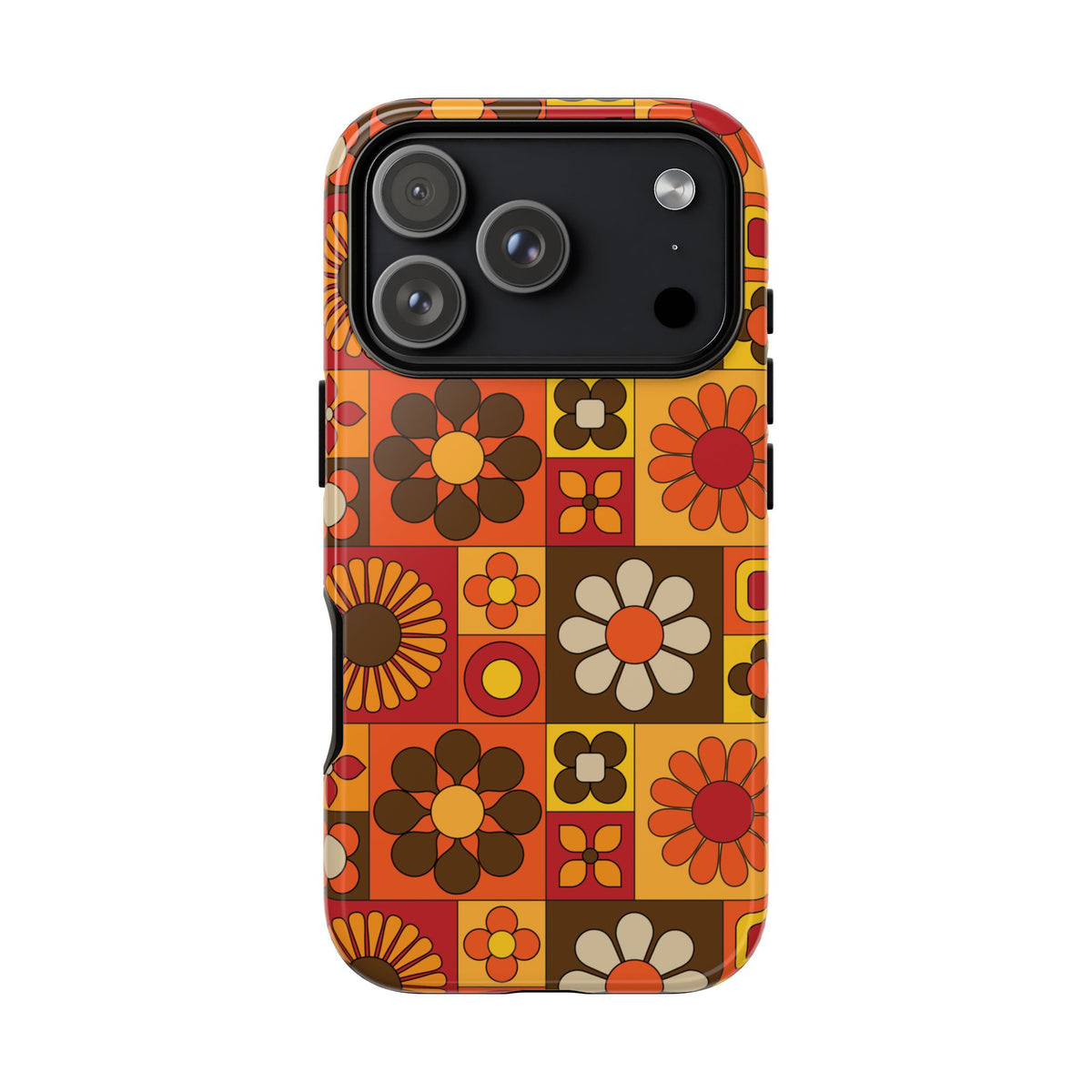 Retro 70s Mid Mod Floral Phone Case | Tough Cases for Flower Lovers