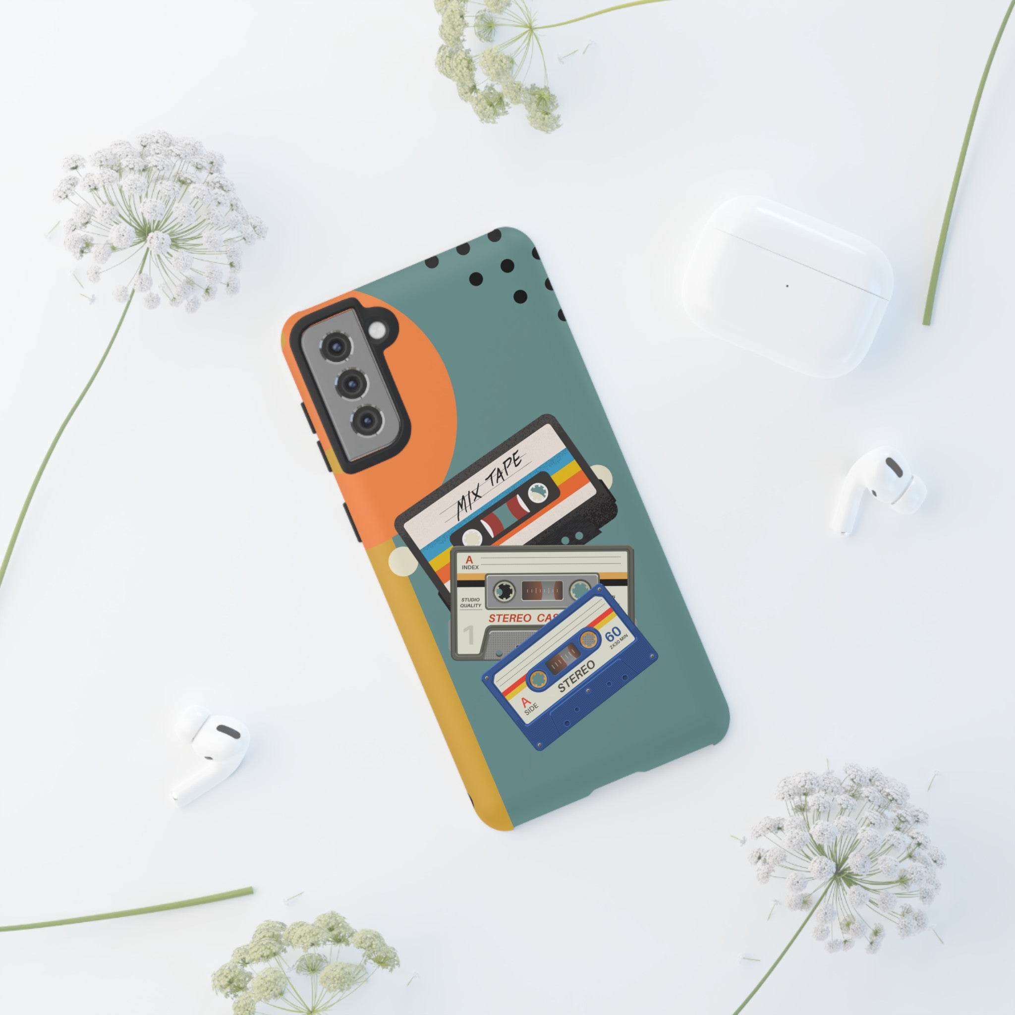 Gen X, Retro Cassettes Mid Mod Smart Phone Tough Cases - Mid Century Modern Gal