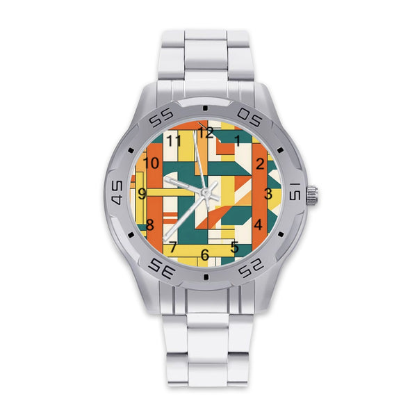 Bauhaus Designed Modern Men's Business Stainless Steel Watch
