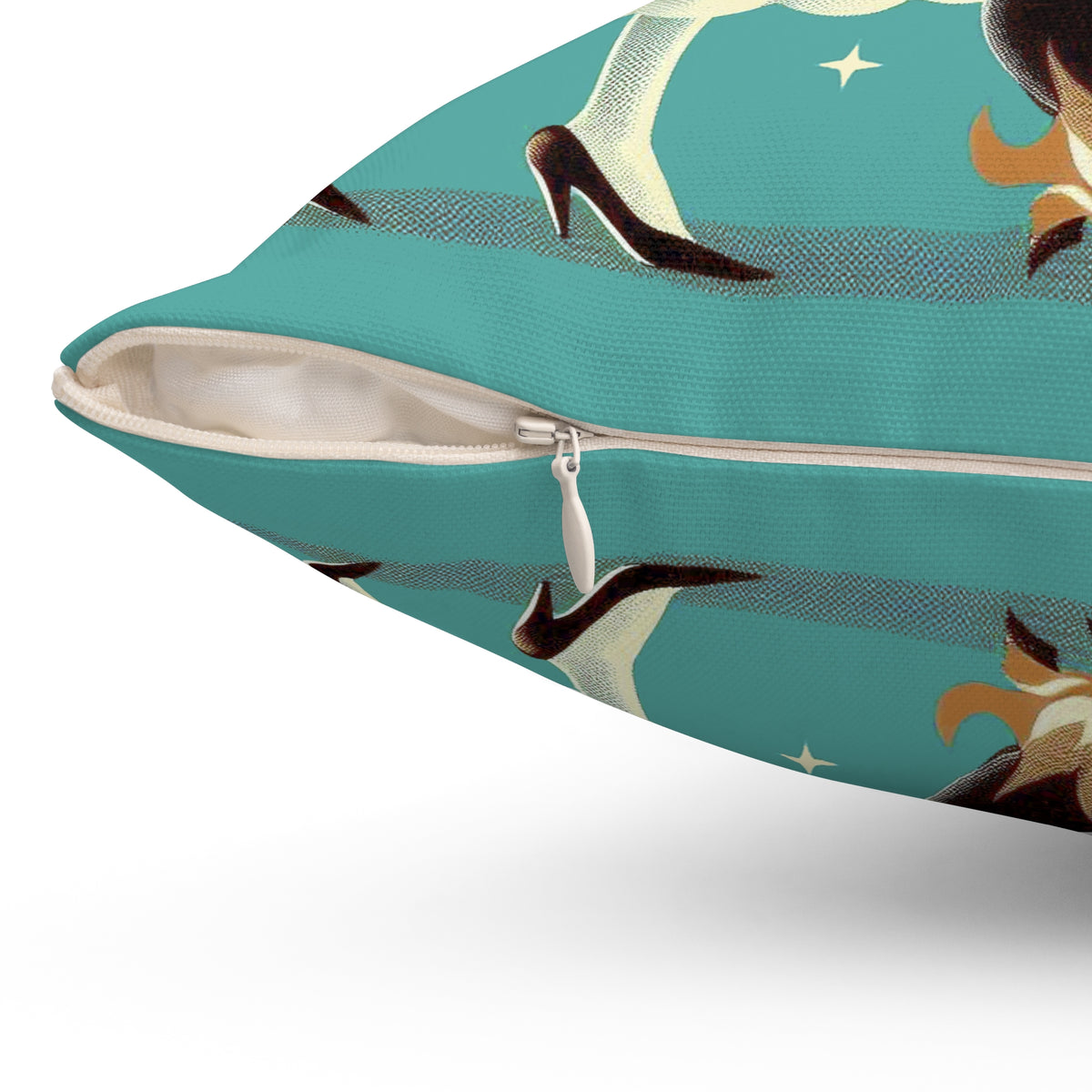 Witch's Brew Mid Century Modern Halloween Gothic Teal Pillow Cover and Insert - Mid Century Modern Gal