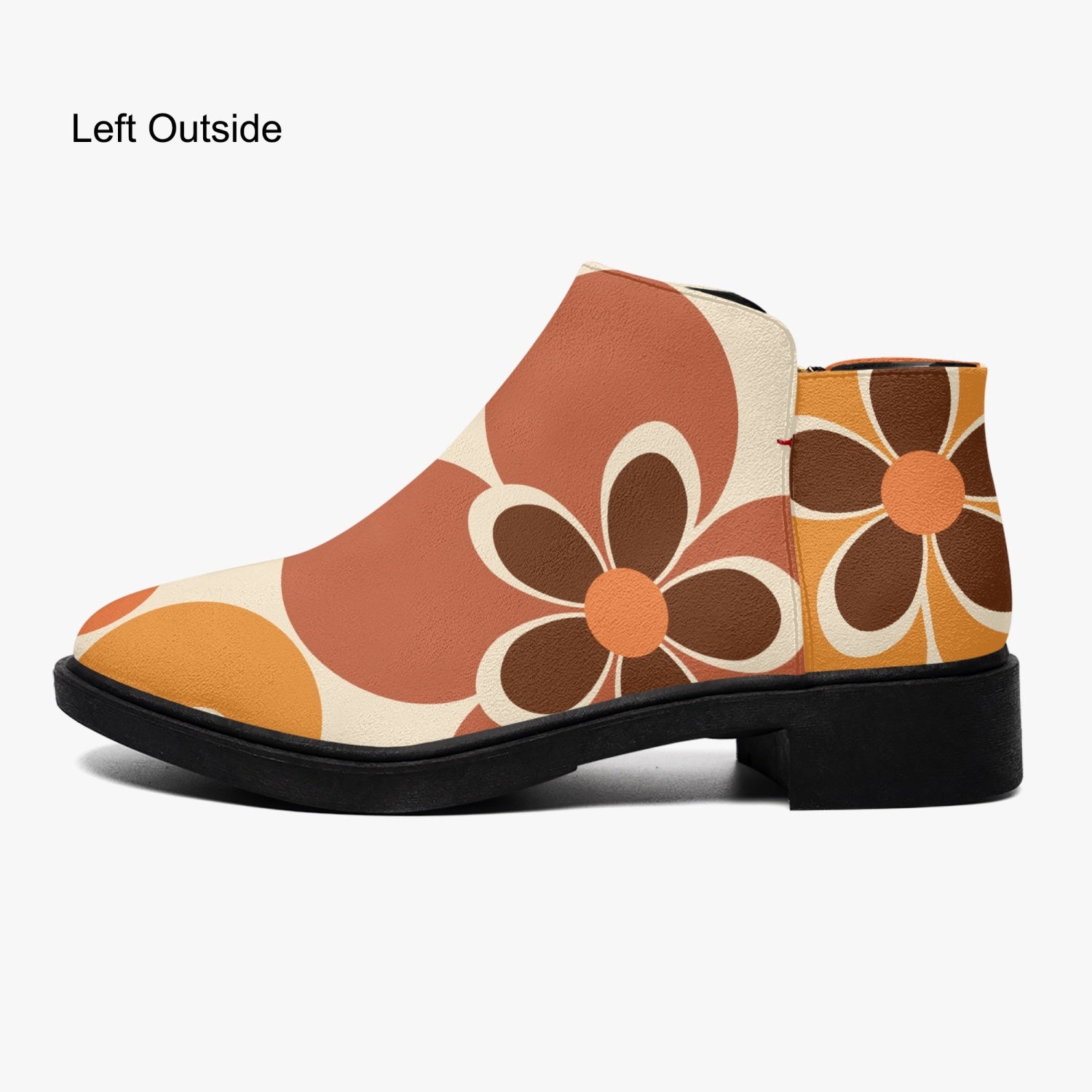 1960s Flower Hippie Ankle Shoe Boots - Mid Century Modern Gal