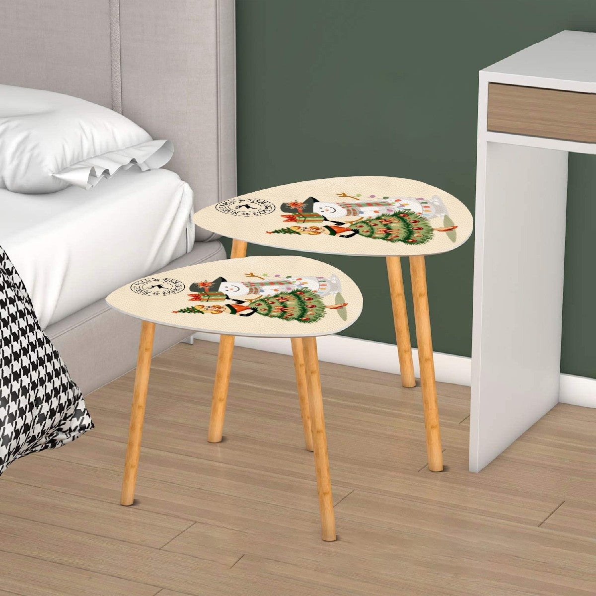 Holiday Nesting Tables, Mid Century Modern Christmas Kitsch - Mid Century Modern Gal