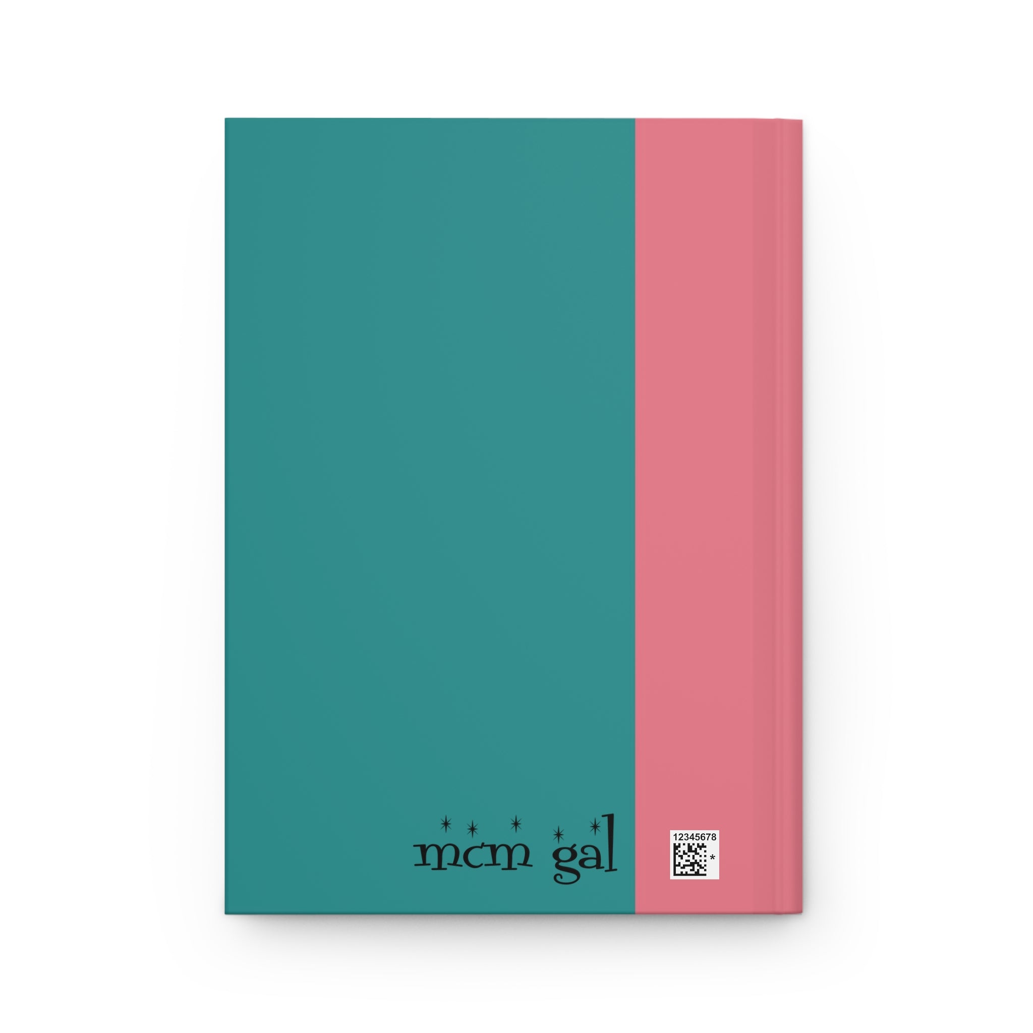 Atomic Cats Hardcover Journal Notebook, Pink, Aqua Blue, Daily Planner Book - Mid Century Modern Gal