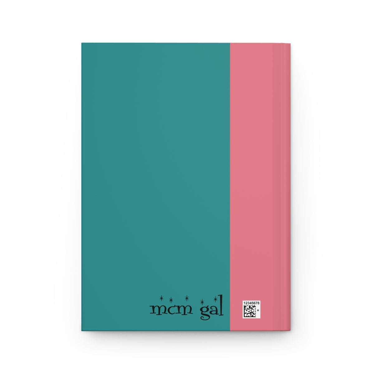 Atomic Cats Hardcover Journal Notebook, Pink, Aqua Blue, Daily Planner Book - Mid Century Modern Gal