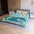 Atomic Cat Bedding, Mid Century Modern Style, Quirky, Whimsical Blue, Coral, Kitschy 50s Funky Fun MCM Duvet Cover - Mid Century Modern Gal