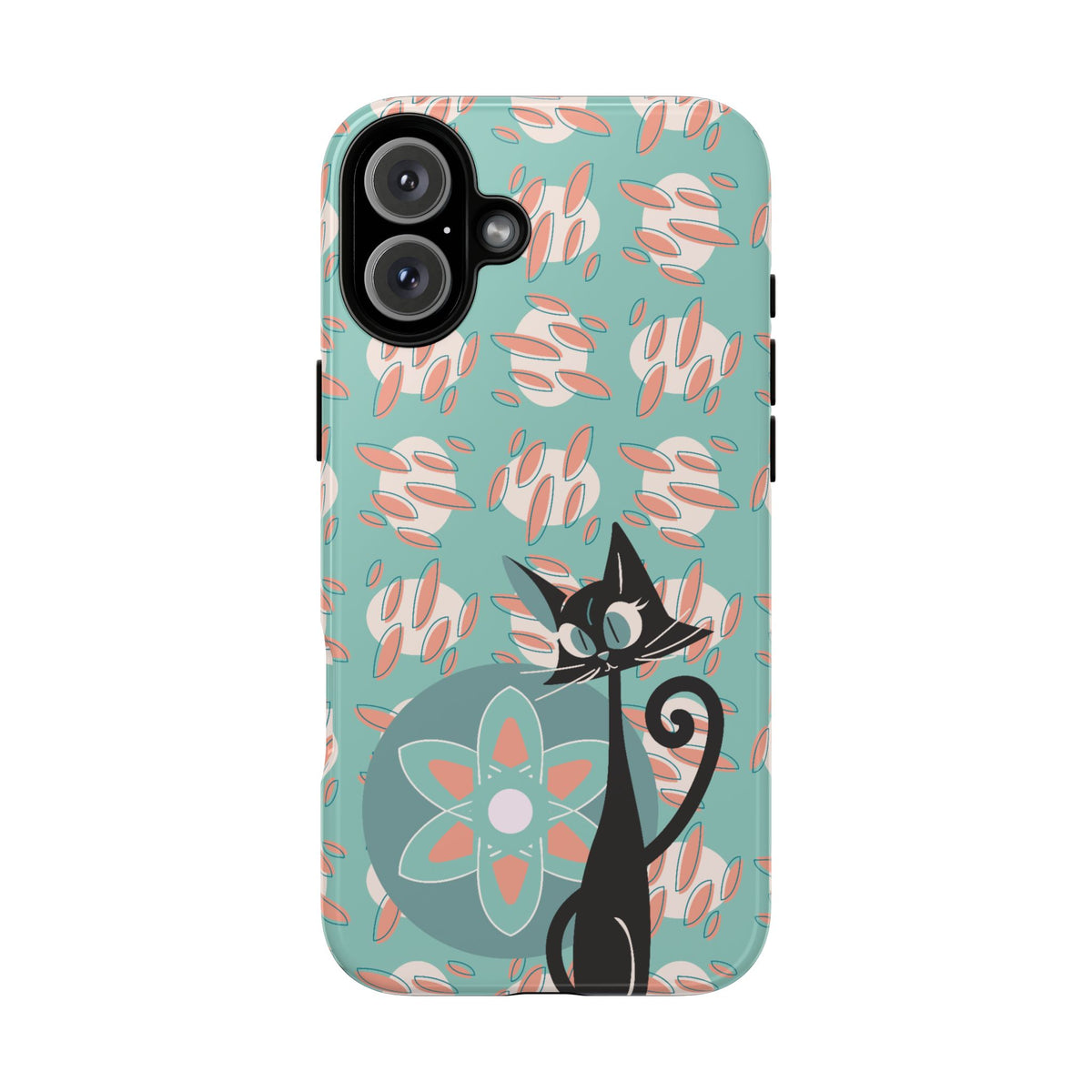 Atomic Cat, Mid Century Modern Funky Fun Smart Phone Tough Phone Cases