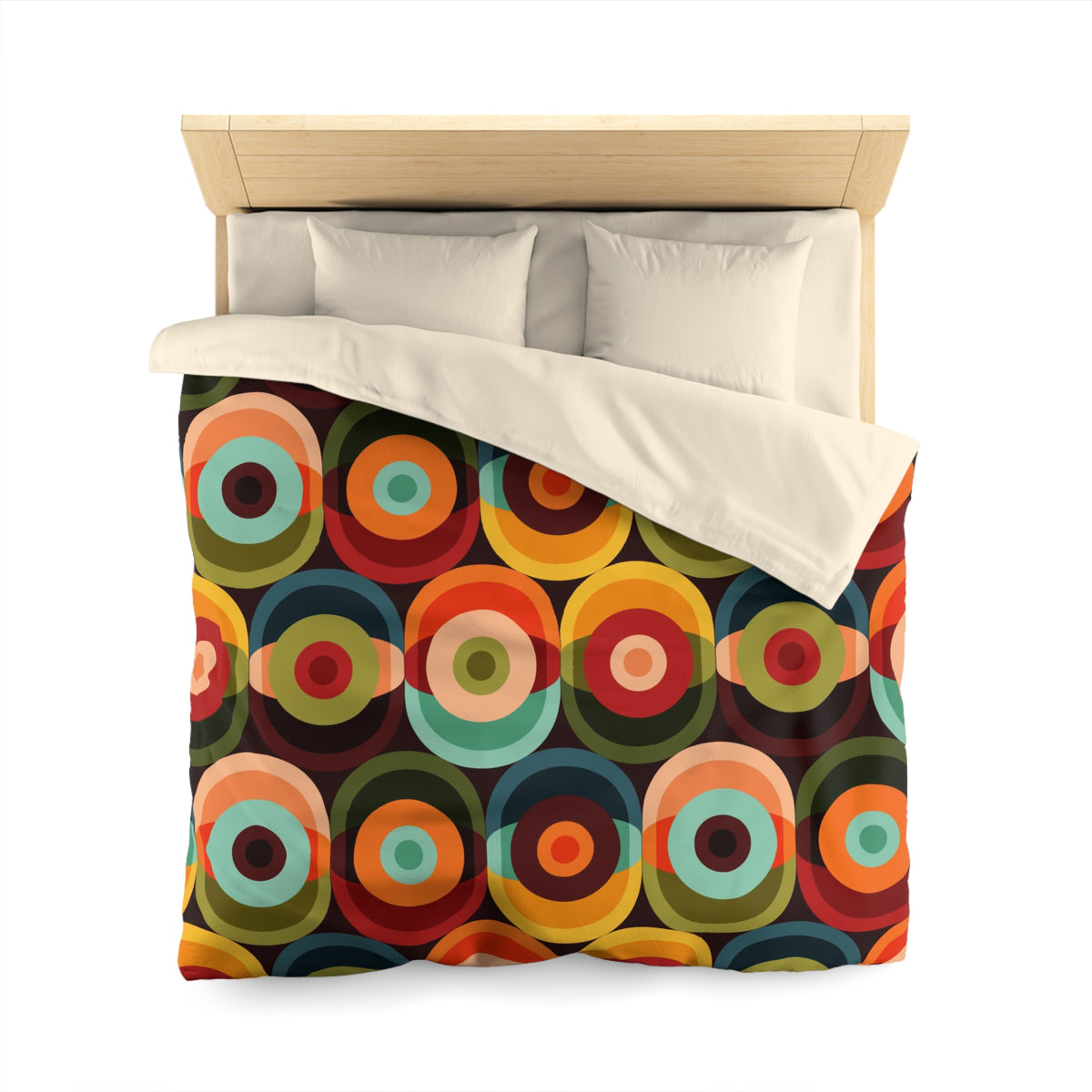 60's 70s Retro Groovy Circles, Hipster Home Decor, Mid Mod, MCM Duvet Cover - Mid Century Modern Gal