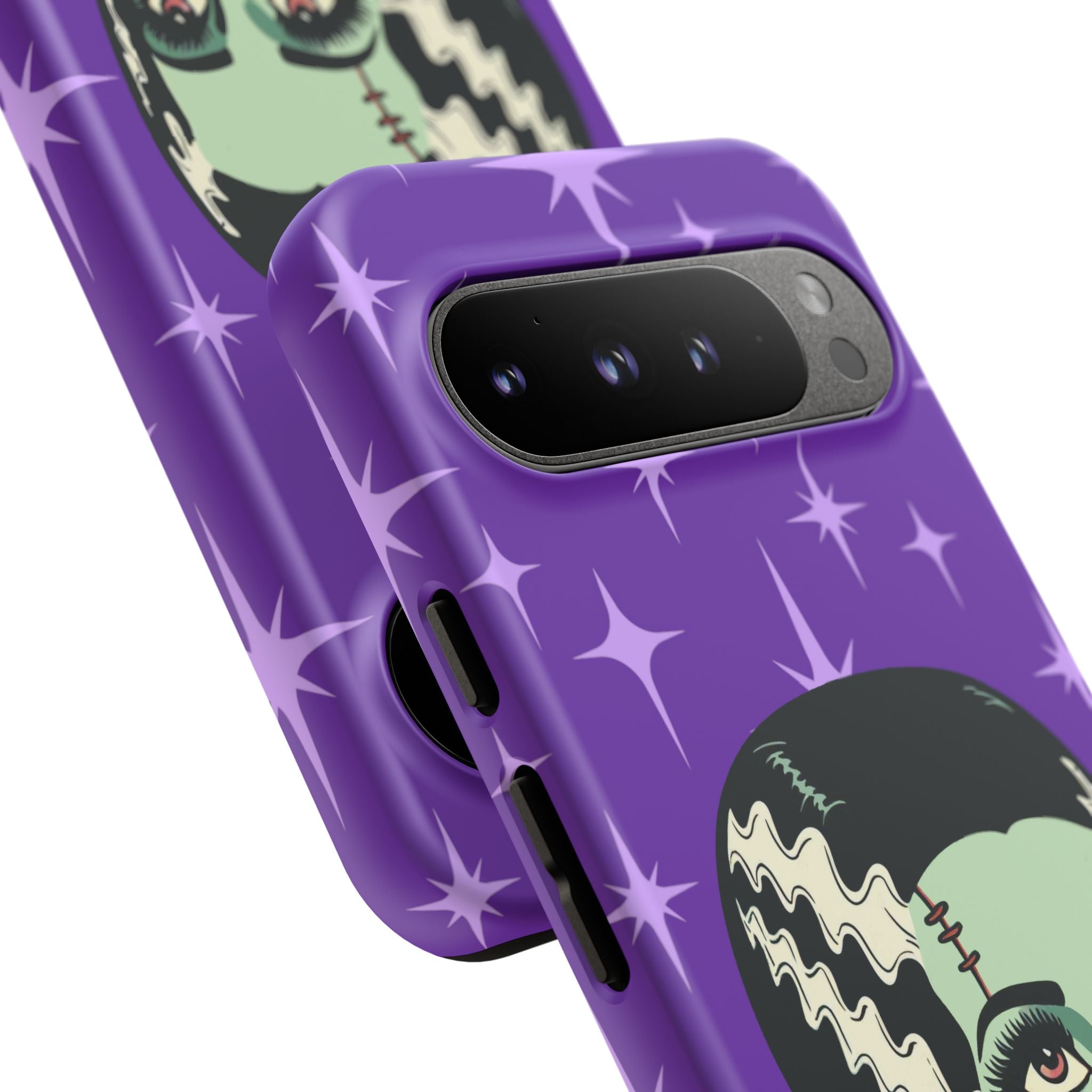 Bride of Frankenstein Retro Mid Mod Horror Buff Purple Halloween Tough Phone Case