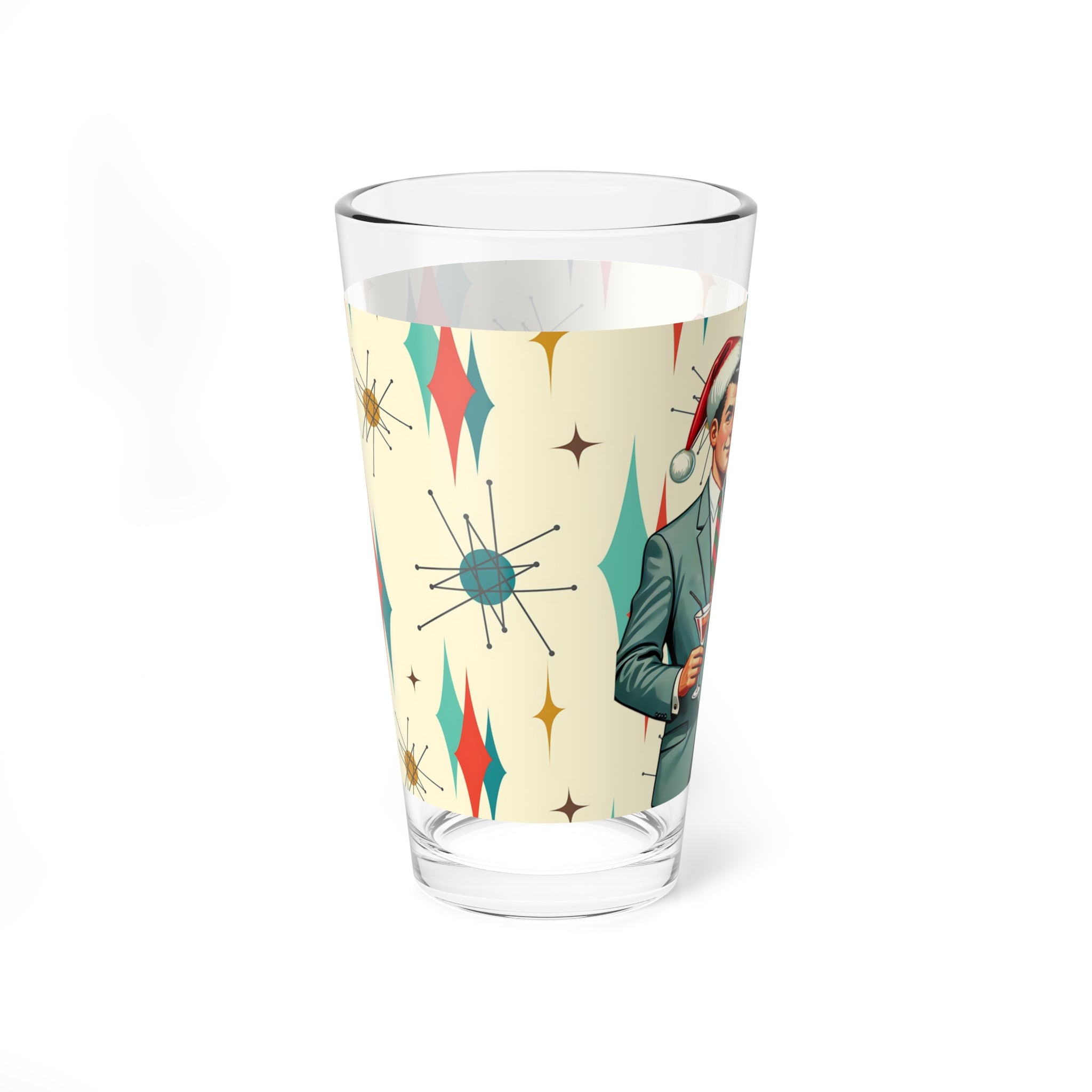 Retro Vintage Franciscan Diamond 50s Kitschy Christmas Spirits Glassware - Mid Century Modern Gal