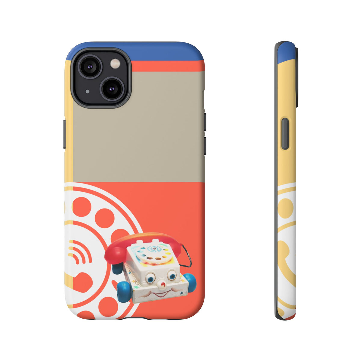 The First Original Phone, Eye Phone, Retro Kitschy Cute Rotary Phone, Tough Phone Cases - Mid Century Modern Gal