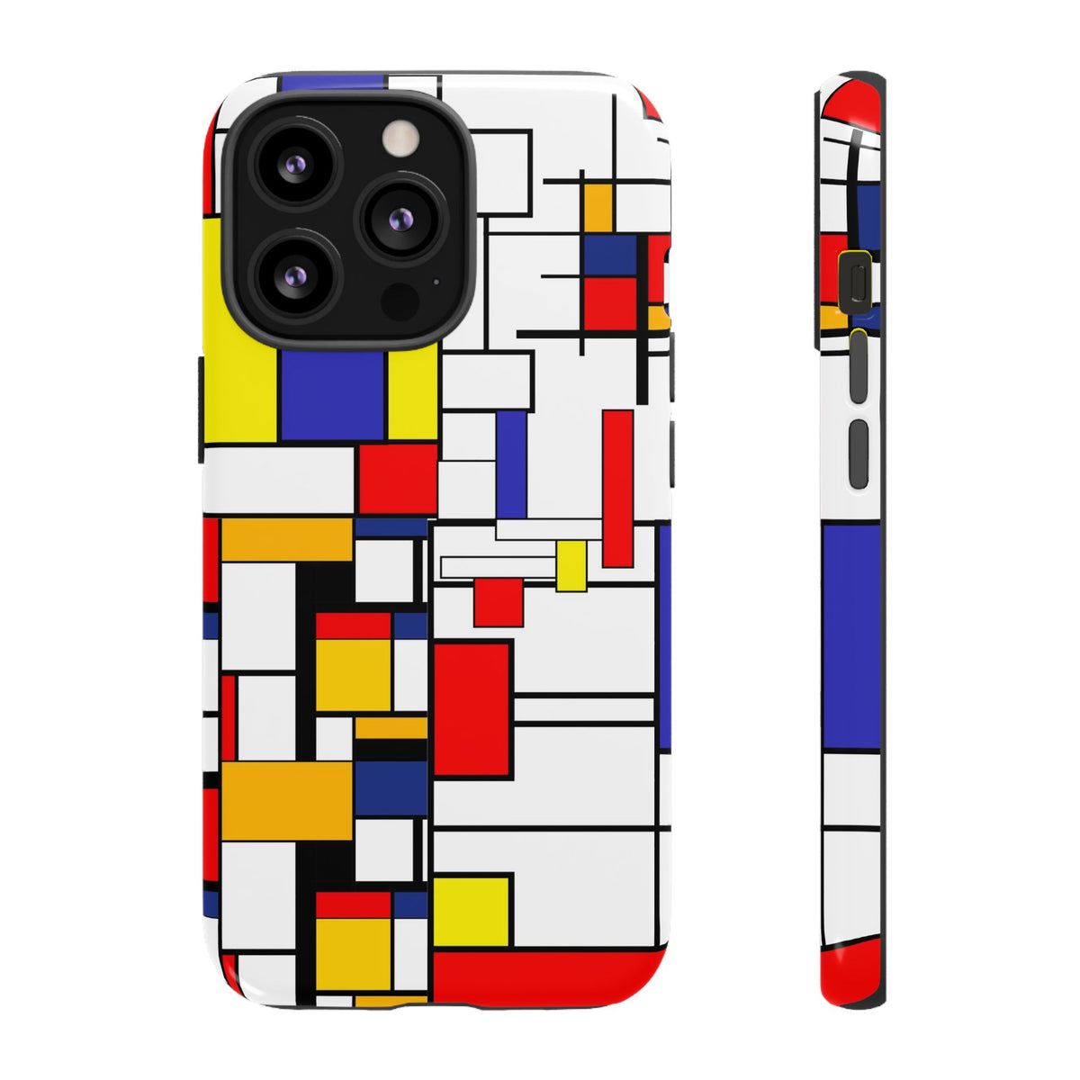 Retro Mod Mondrian, Mid Century Modern Style Tough Phone Case - Mid Century Modern Gal