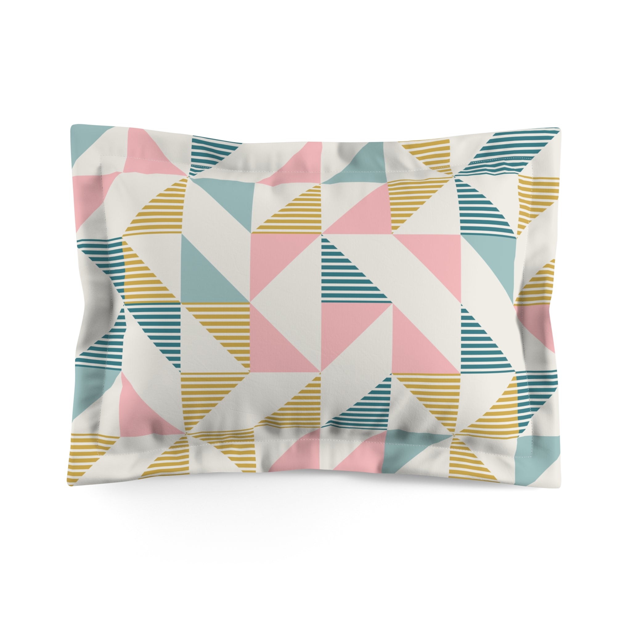 Mid Century Modern Geometric Pillow Sham - Modern Pastel Design for Cozy Bedrooms - Mid Century Modern Gal