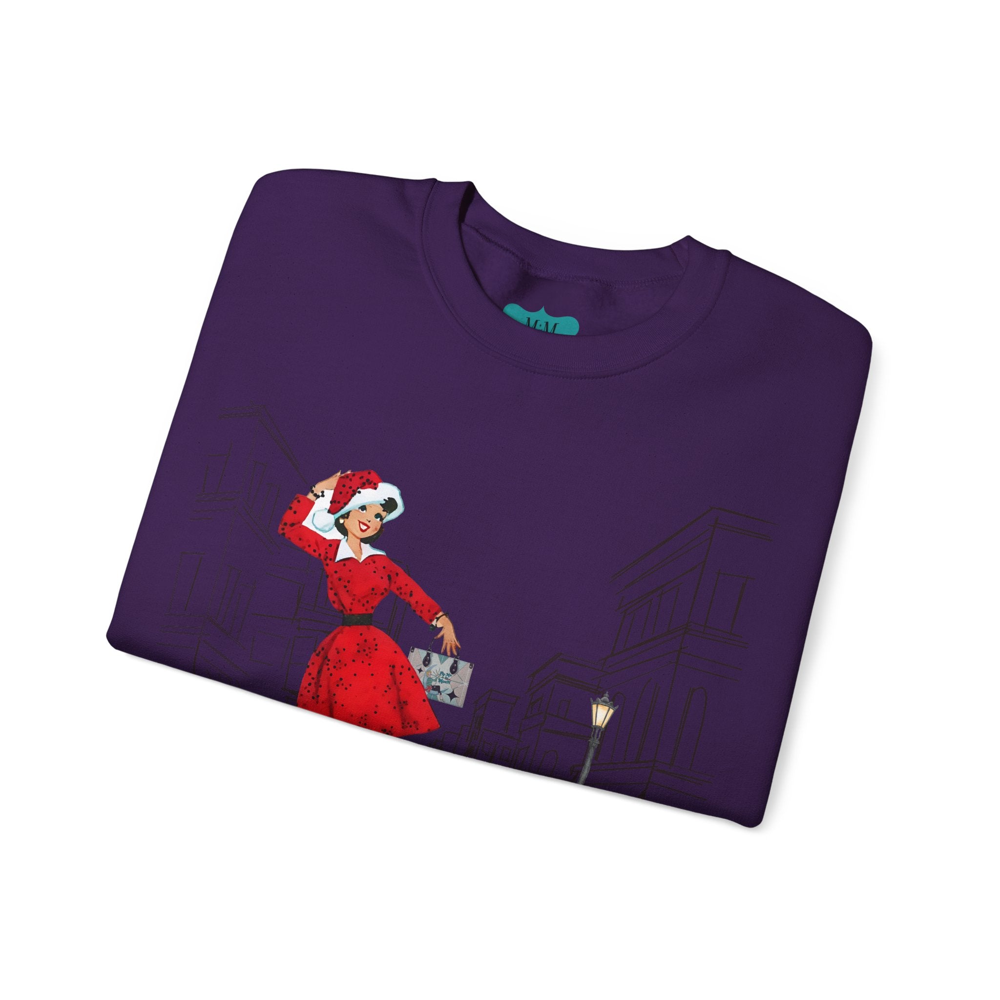 Mid Century Modern Christmas Kitschy Mod Gal Stylish Art Retro Christmas Sweater - Mid Century Modern Gal