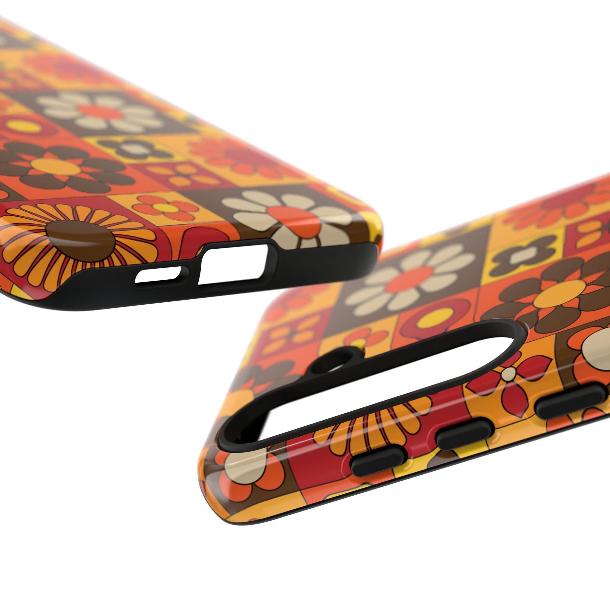 Retro 70s Mid Mod Floral Phone Case | Tough Cases for Flower Lovers