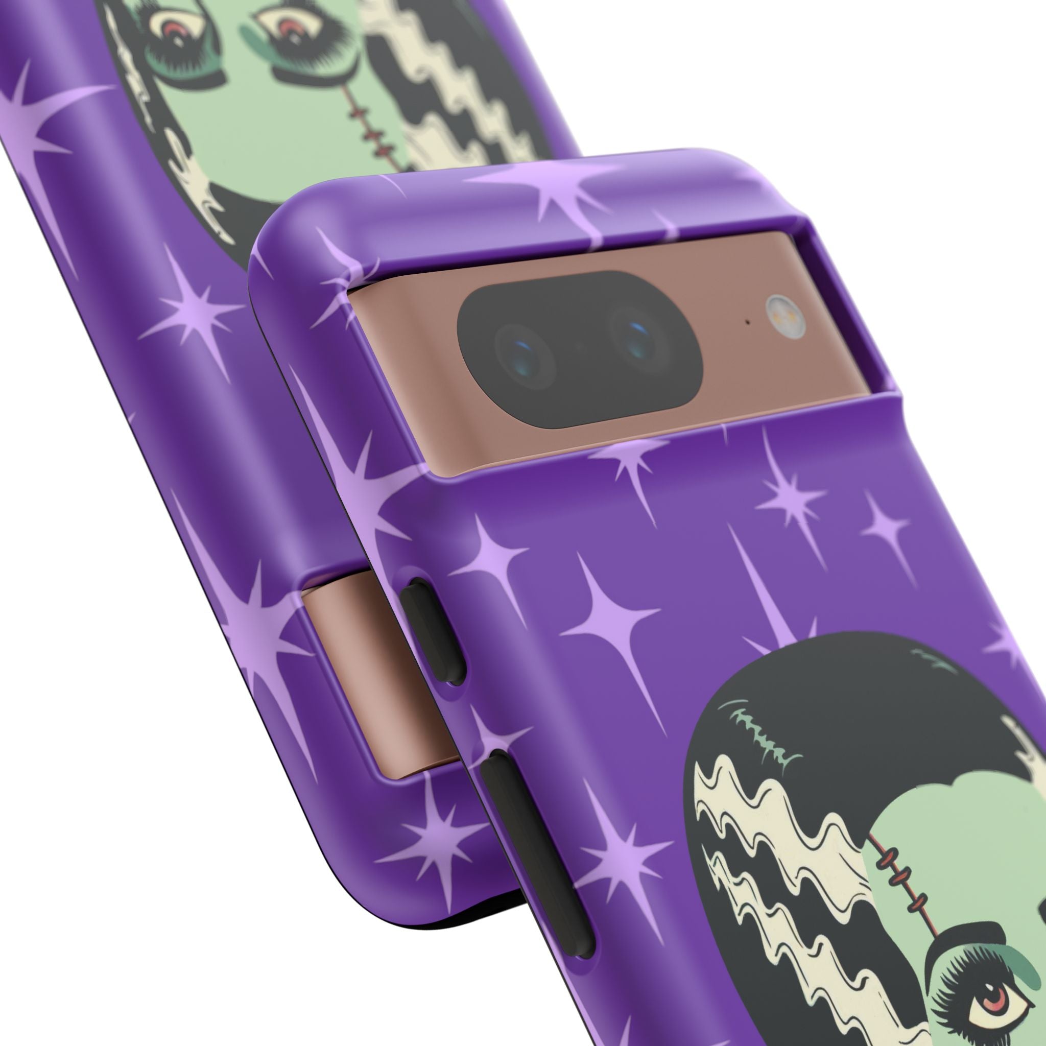 Bride of Frankenstein Retro Mid Mod Horror Buff Purple Halloween Tough Phone Case