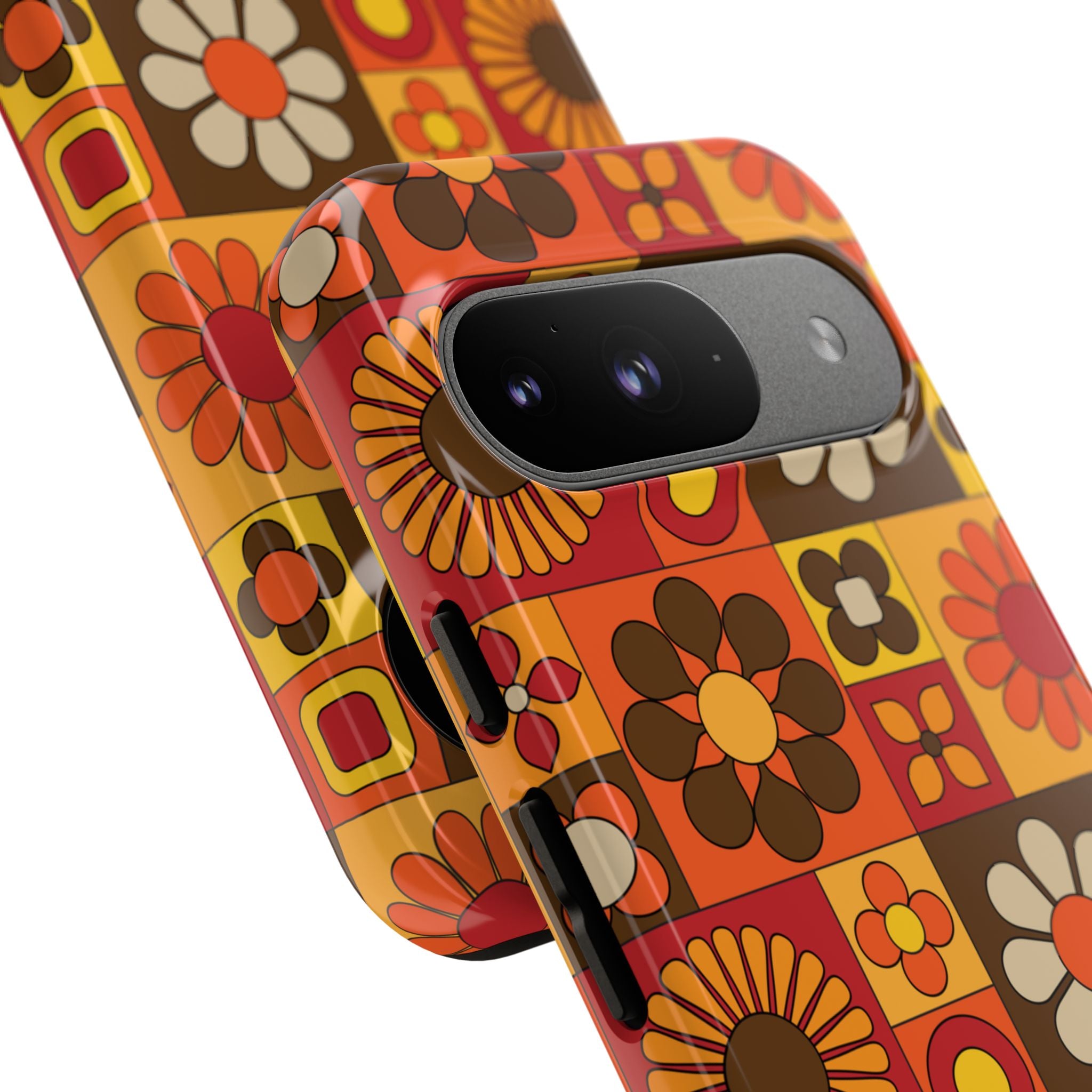 Retro 70s Mid Mod Floral Phone Case | Tough Cases for Flower Lovers