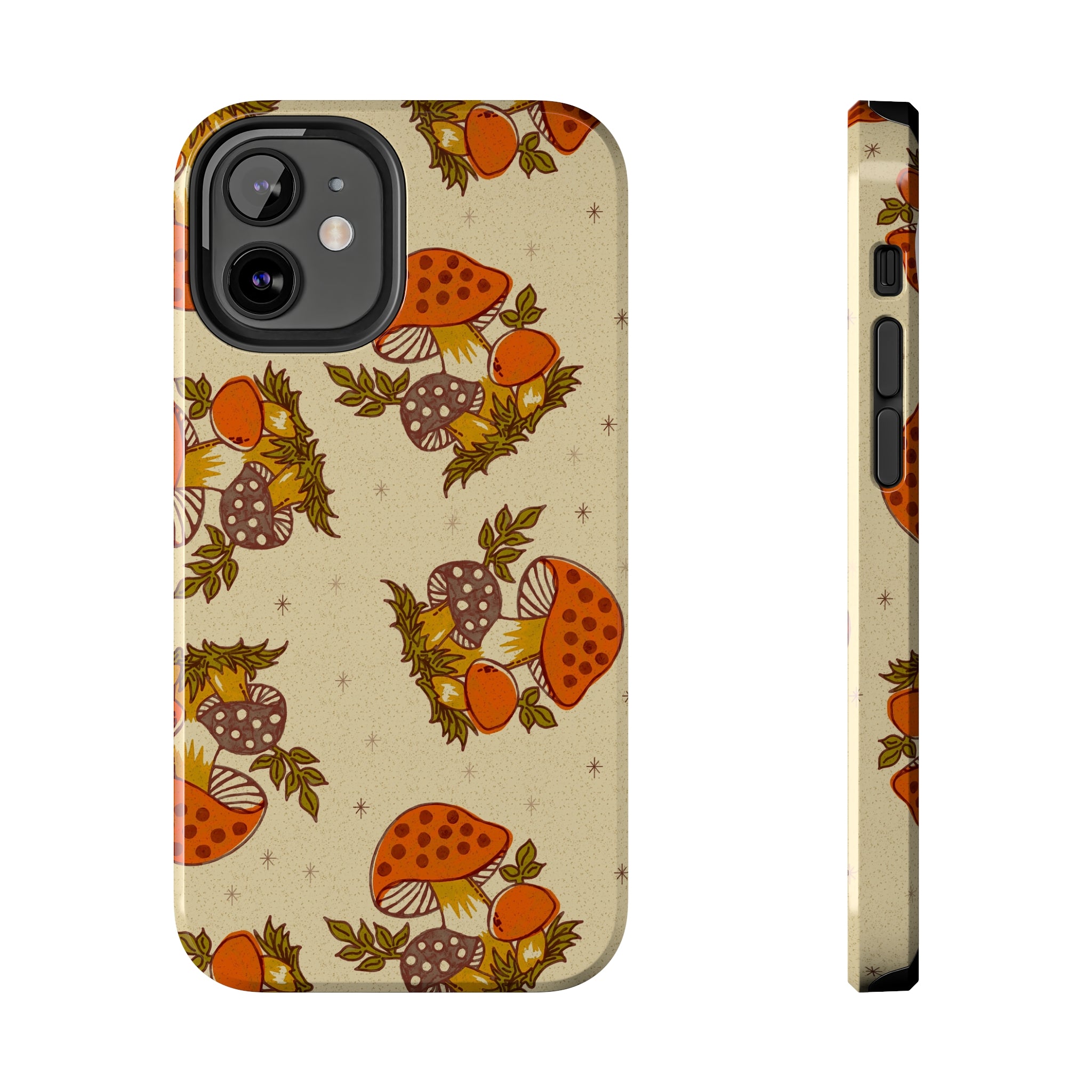 70s Merry Mushroom Groovy Retro Smart Phone Tough Phone Cases - Mid Century Modern Gal