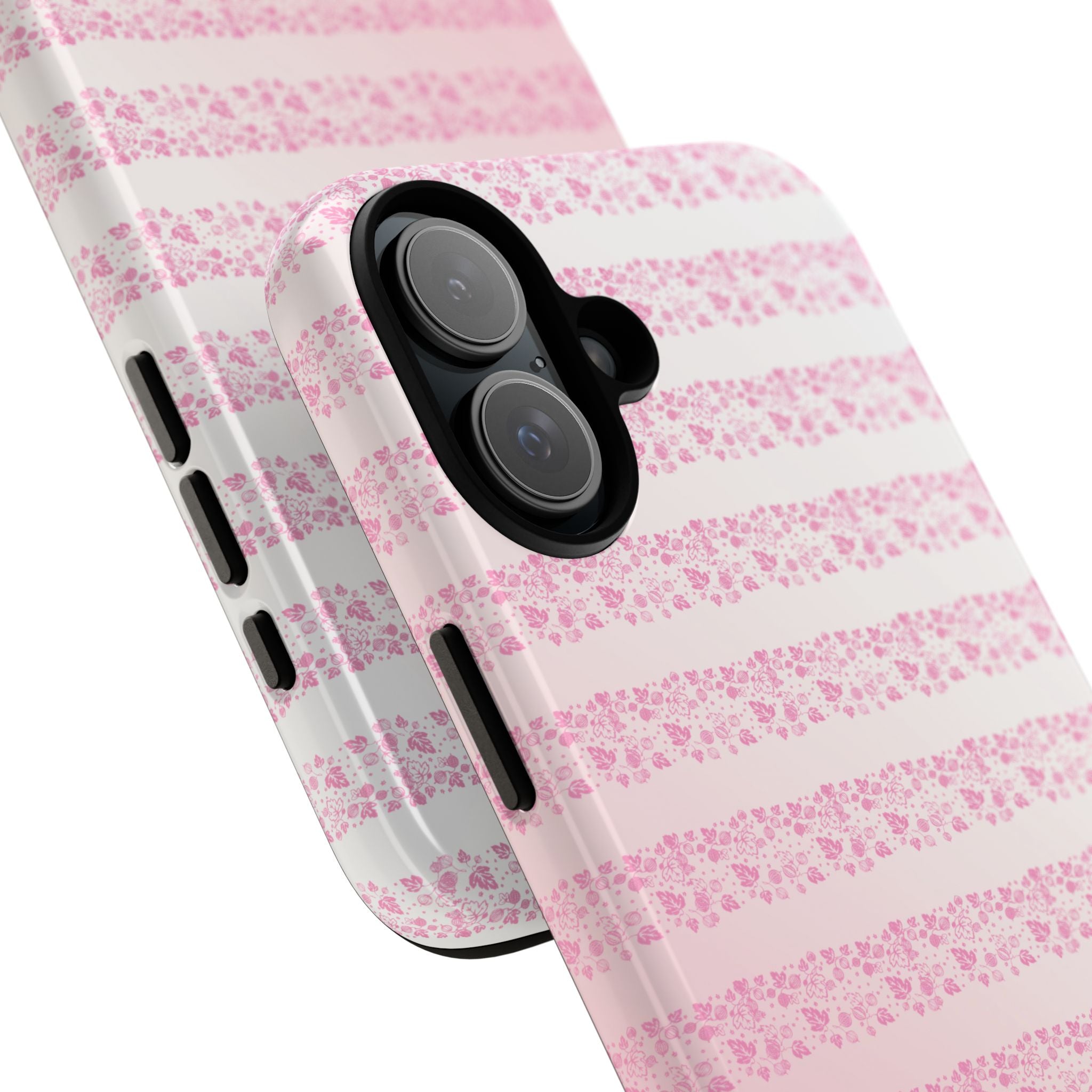 Pink Pyrex Gooseberry Striped Phone Case, Stylish Phone Cover, Tough Protective Case, Cute Cell Phone Case, Trending Gift for Her