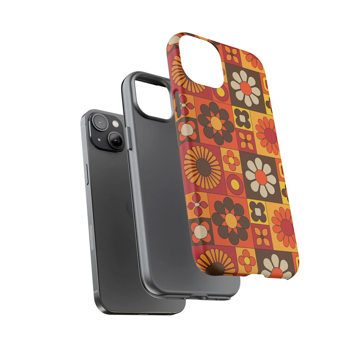 Retro 70s Mid Mod Floral Phone Case | Tough Cases for Flower Lovers