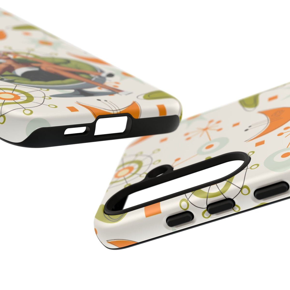 Mid Century Modern Atomic Starburst Mid Mod 60s Gal Retro Chic Tough Phone Case with Vintage Glamour Design