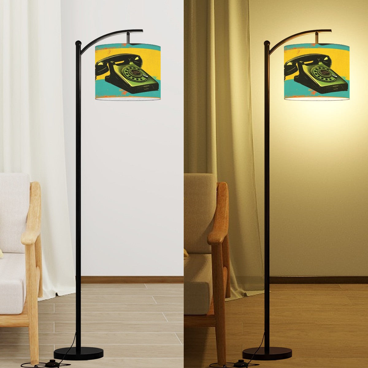 Mod 60s Retro Telephone Lamp Shade ONLY - Mid Century Modern Gal